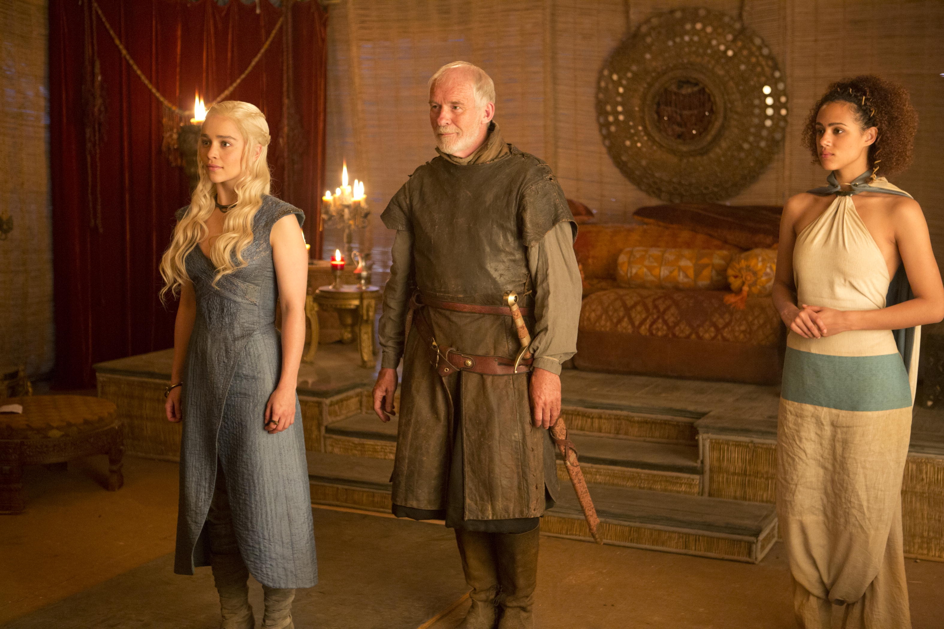 Daenerys Targaryen, Ser Jorah Mormont, and Missandei in Meereen HD Wallpaper
