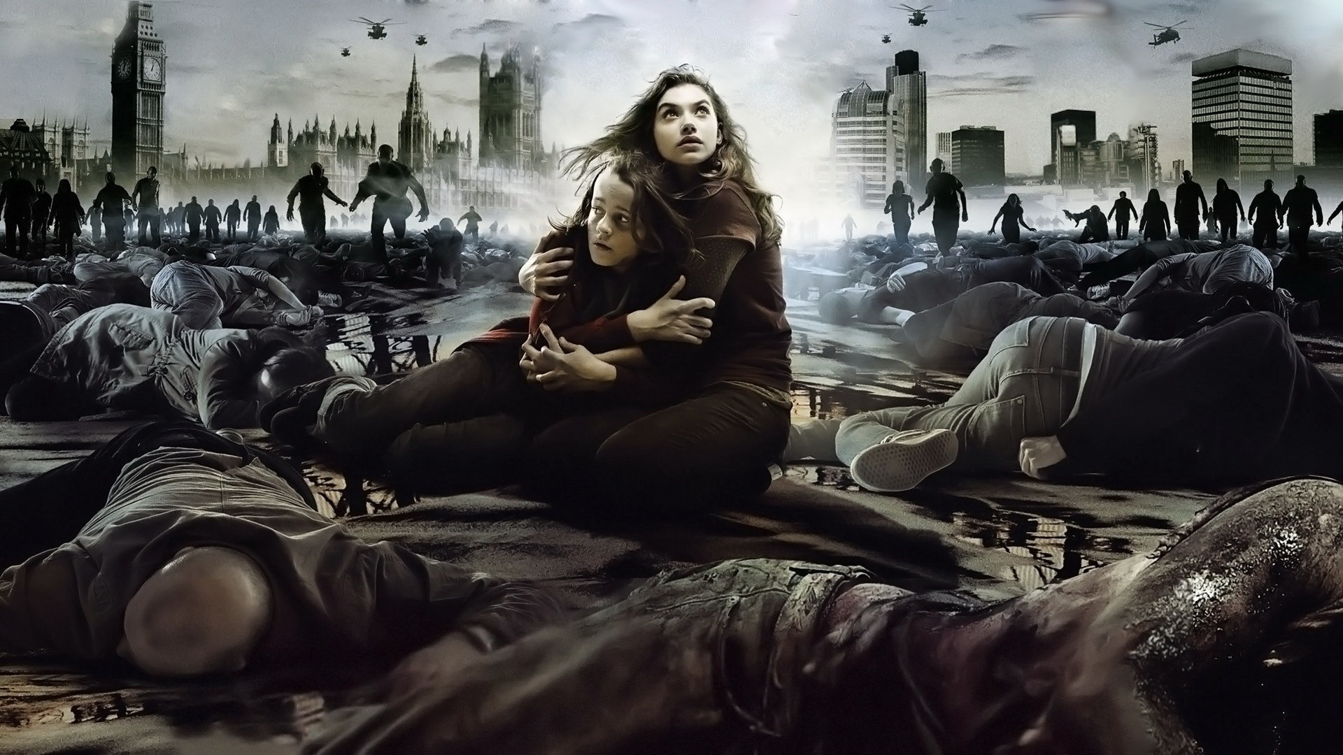 Imogen Poots in a zombie apocalypse in London HD Wallpaper