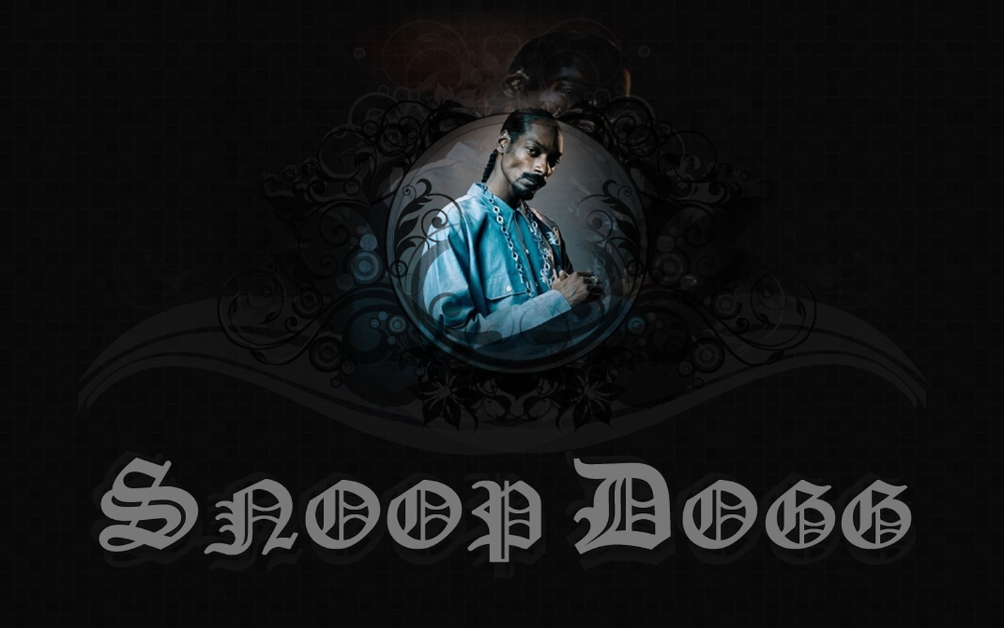 Snoop Dogg portrait with ornate background HD Wallpaper