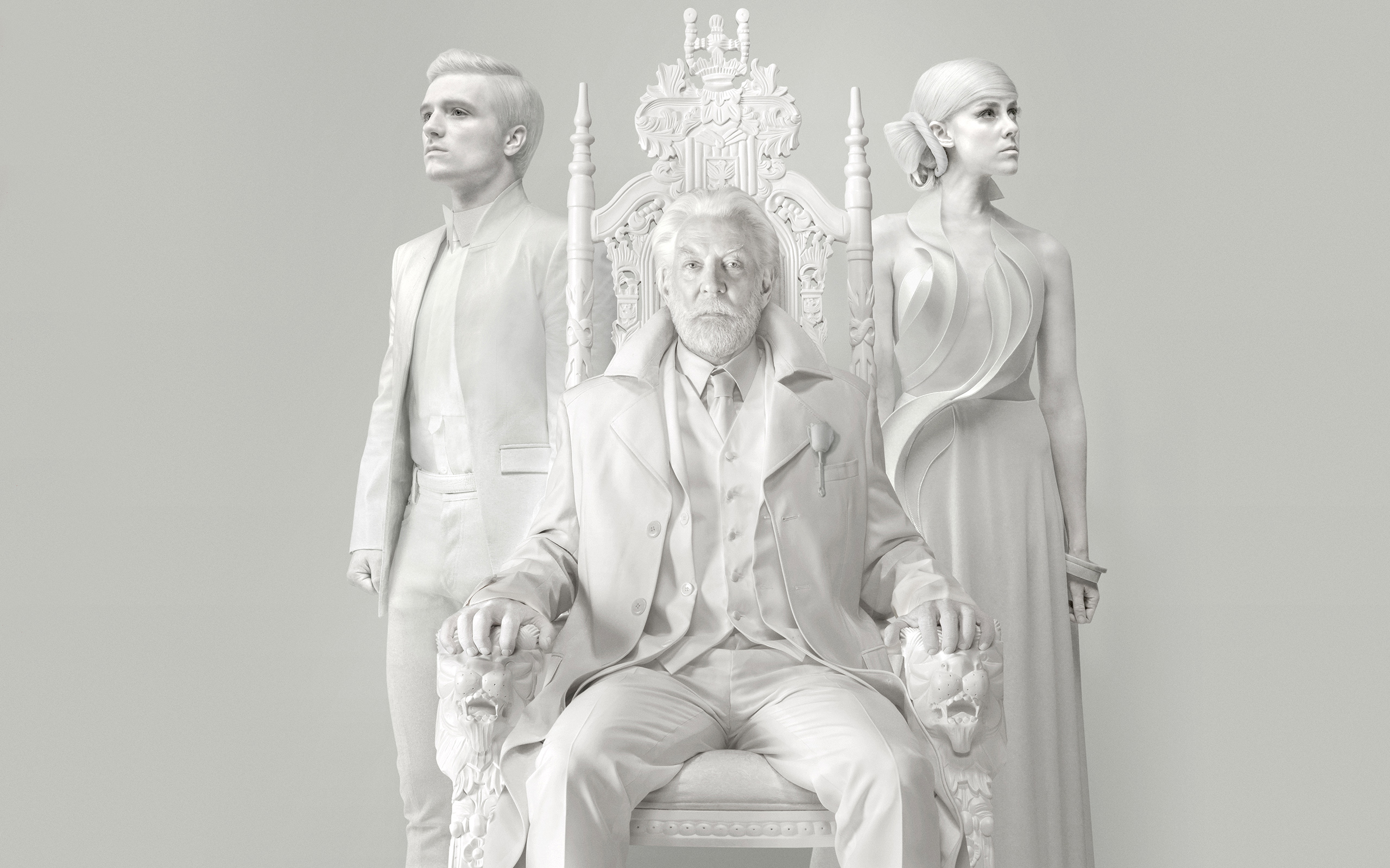President Snow, Katniss Everdeen, and Johanna Mason from The Hunger Games HD Wallpaper