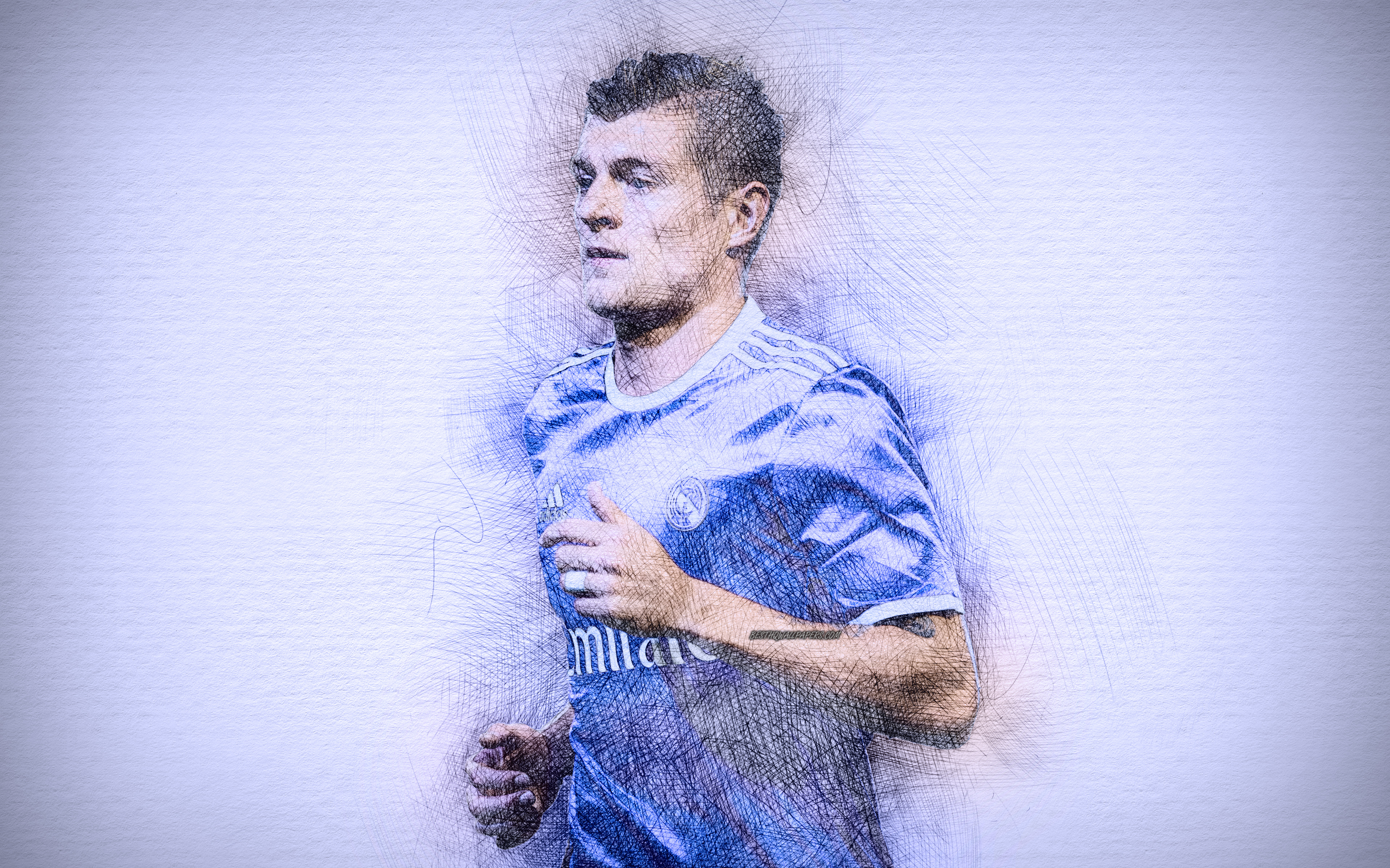 Toni Kroos in a blue Real Madrid jersey HD Wallpaper