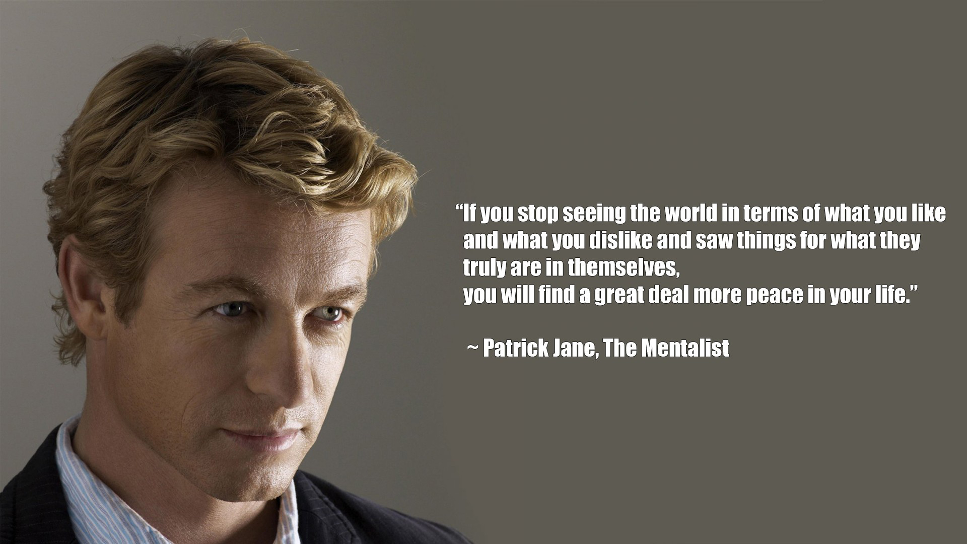 Patrick Jane from The Mentalist Quote HD Wallpaper