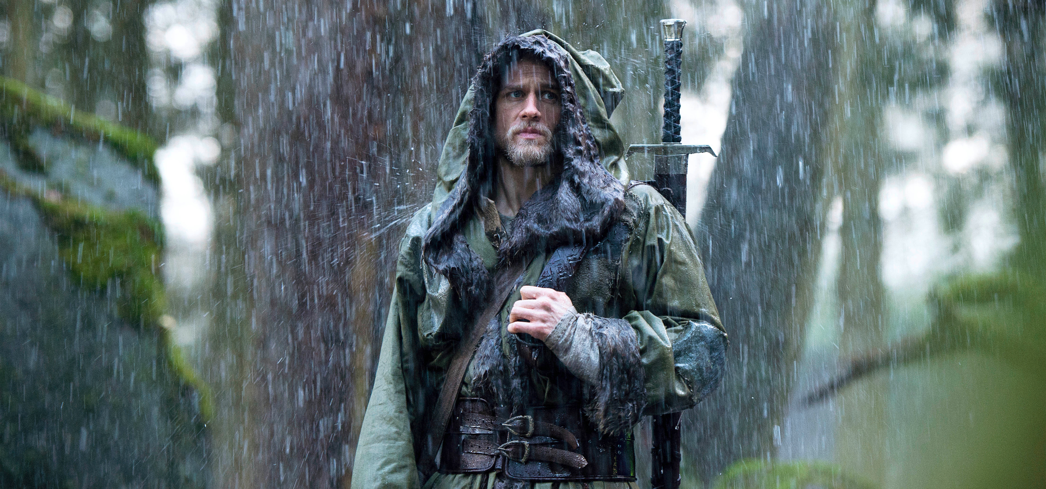 Charlie Hunnam in the rain HD Wallpaper