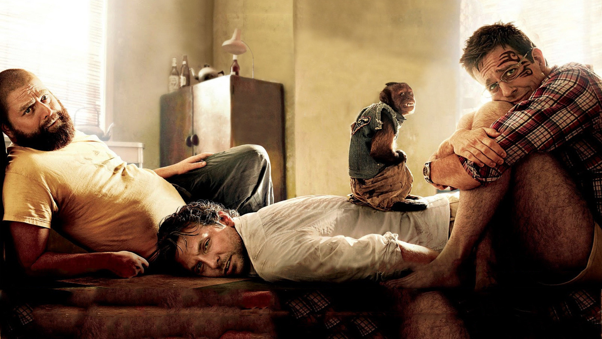 The Hangover: Alan, Stu, Phil, and Monkey HD Wallpaper