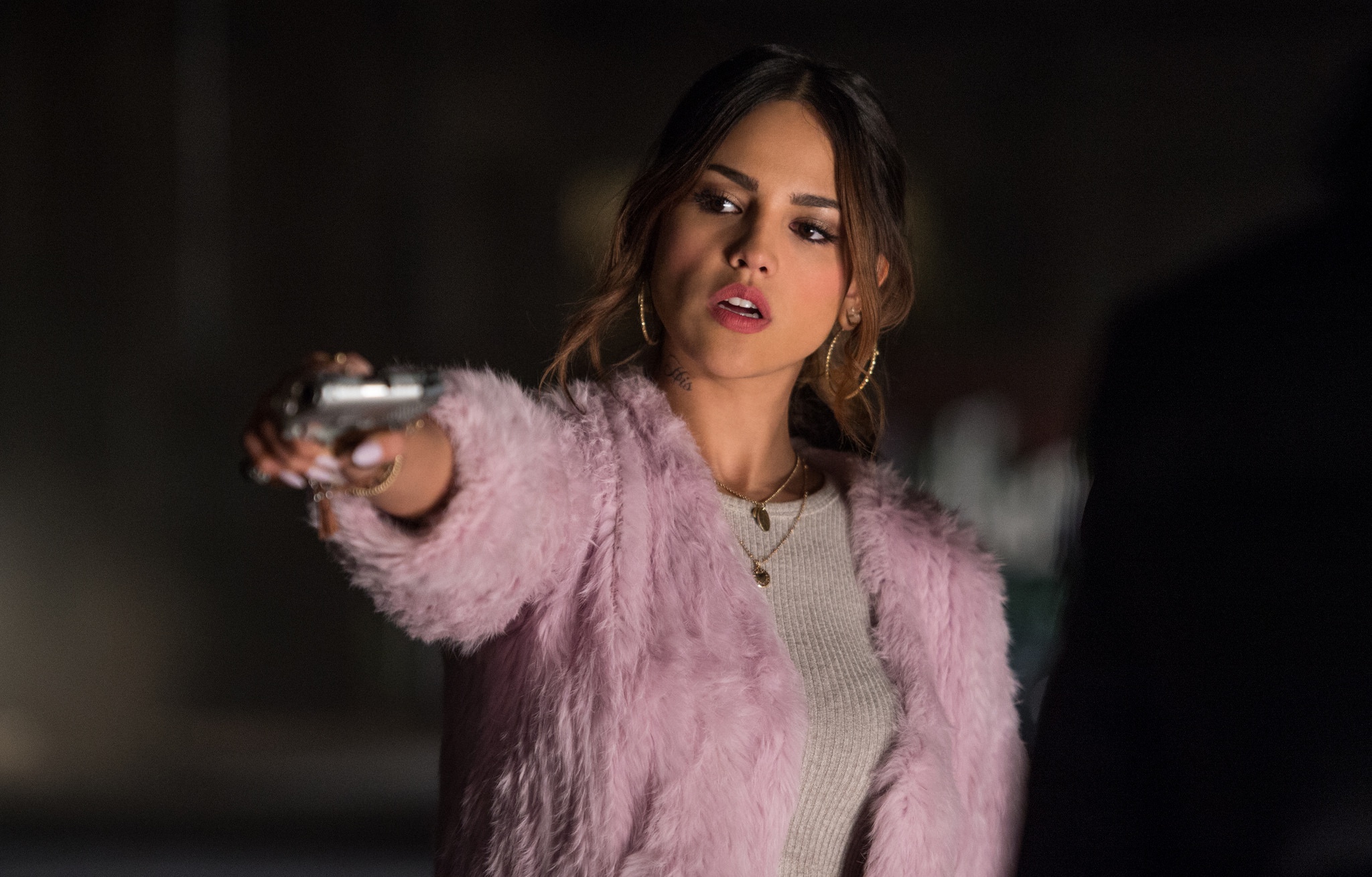 Eiza González holding a gun HD Wallpaper