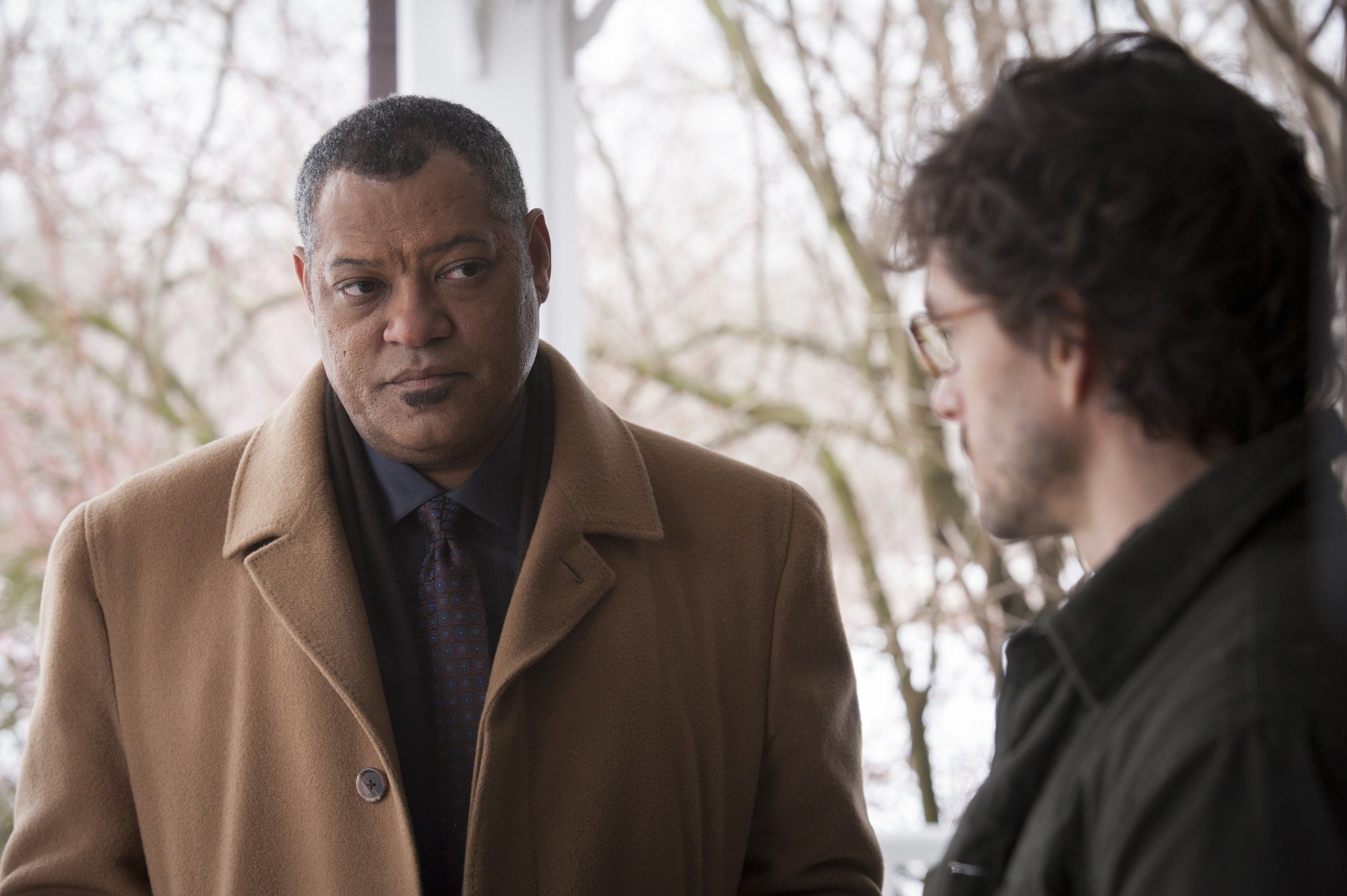 Laurence Fishburne in a coat HD Wallpaper