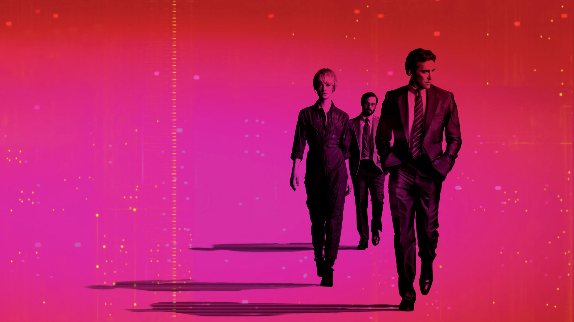 Mackenzie Davis and two men walking HD Wallpaper