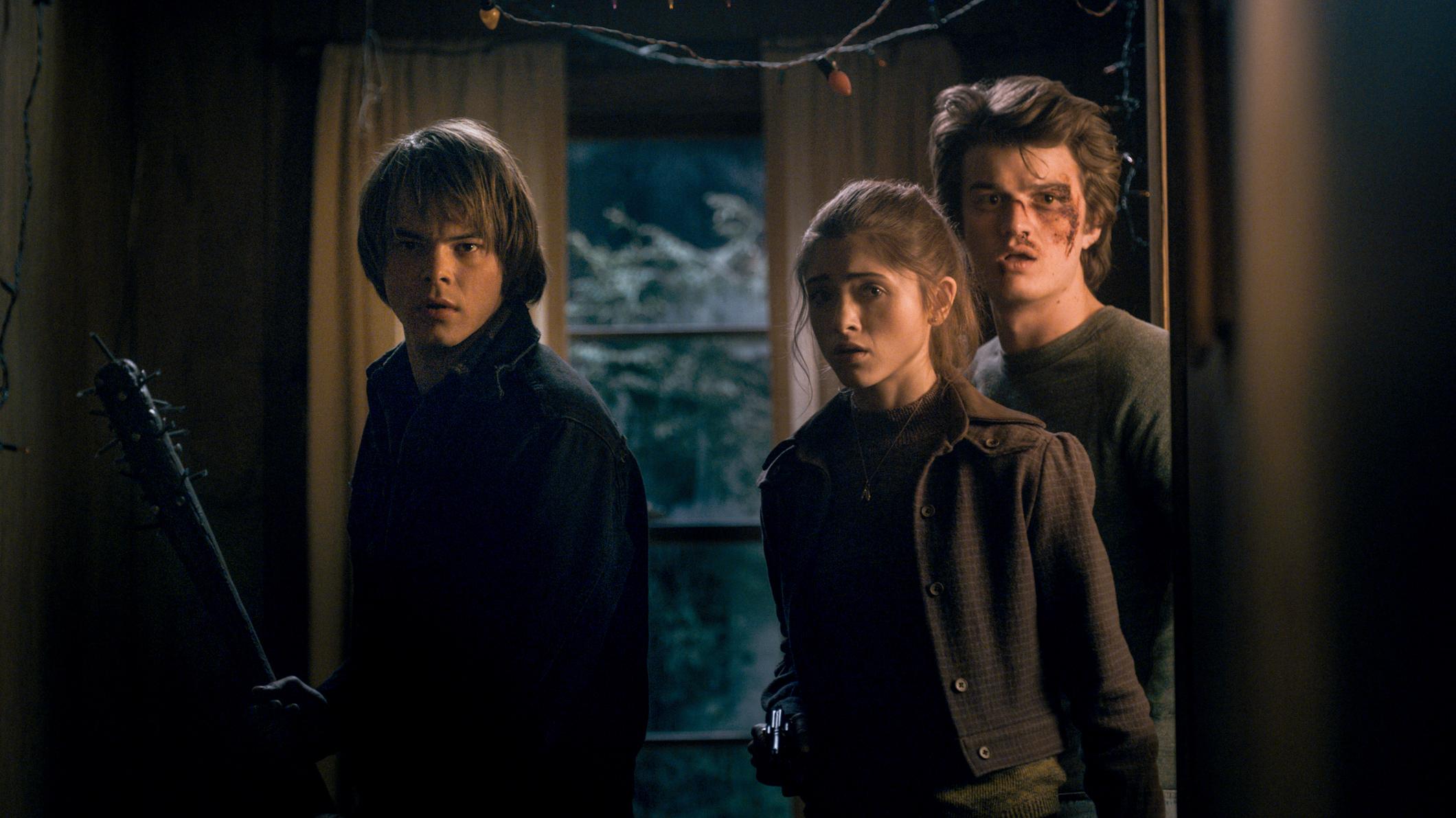 Jonathan Byers, Nancy Wheeler, and Steve Harrington from Stranger Things HD Wallpaper