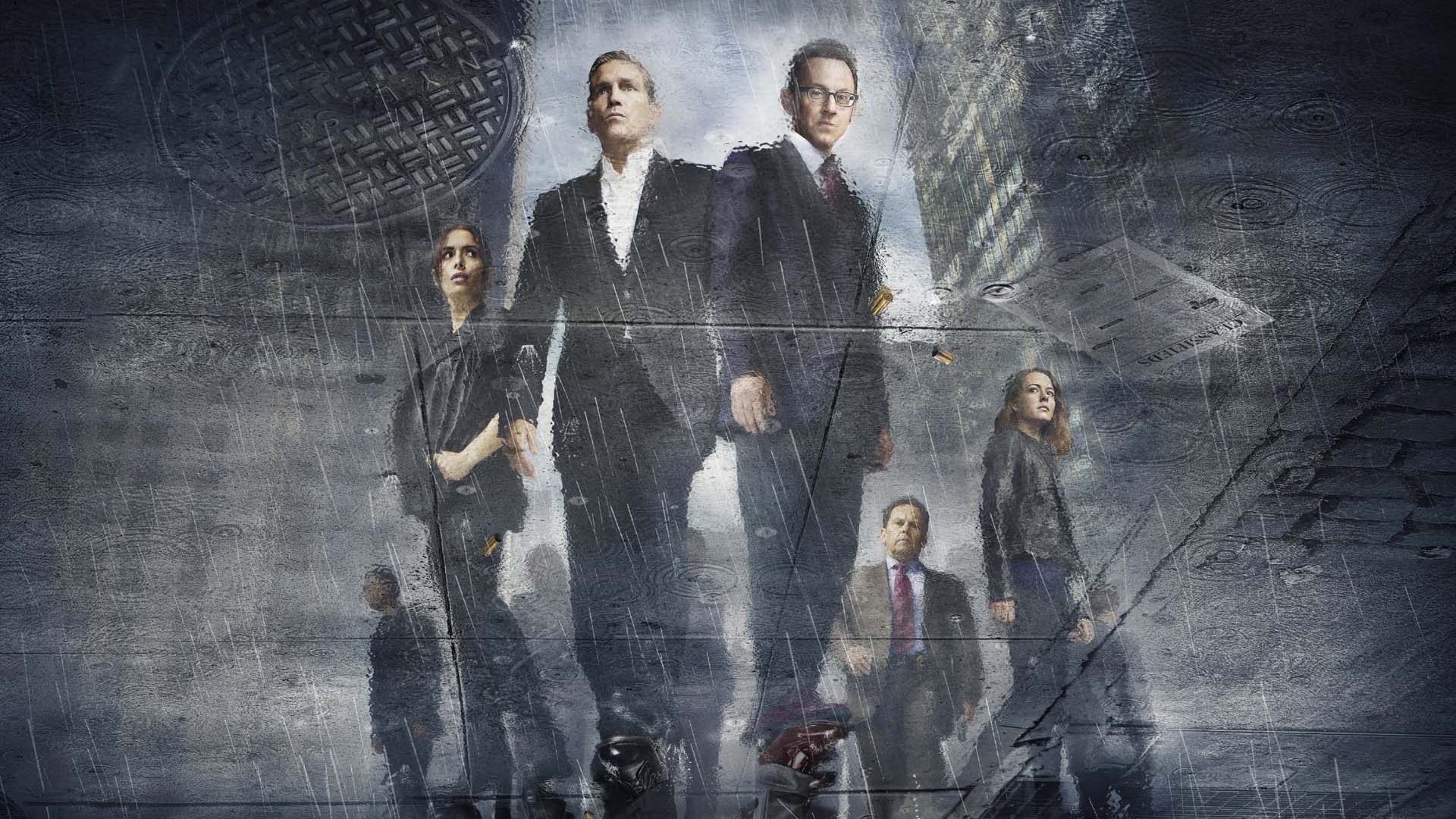 Person of Interest cast in the rain HD Wallpaper