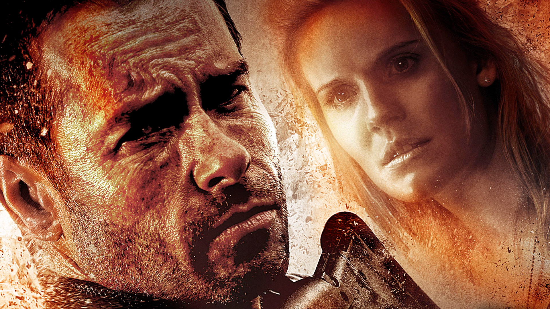 Guy Pearce and a woman with a gun HD Wallpaper