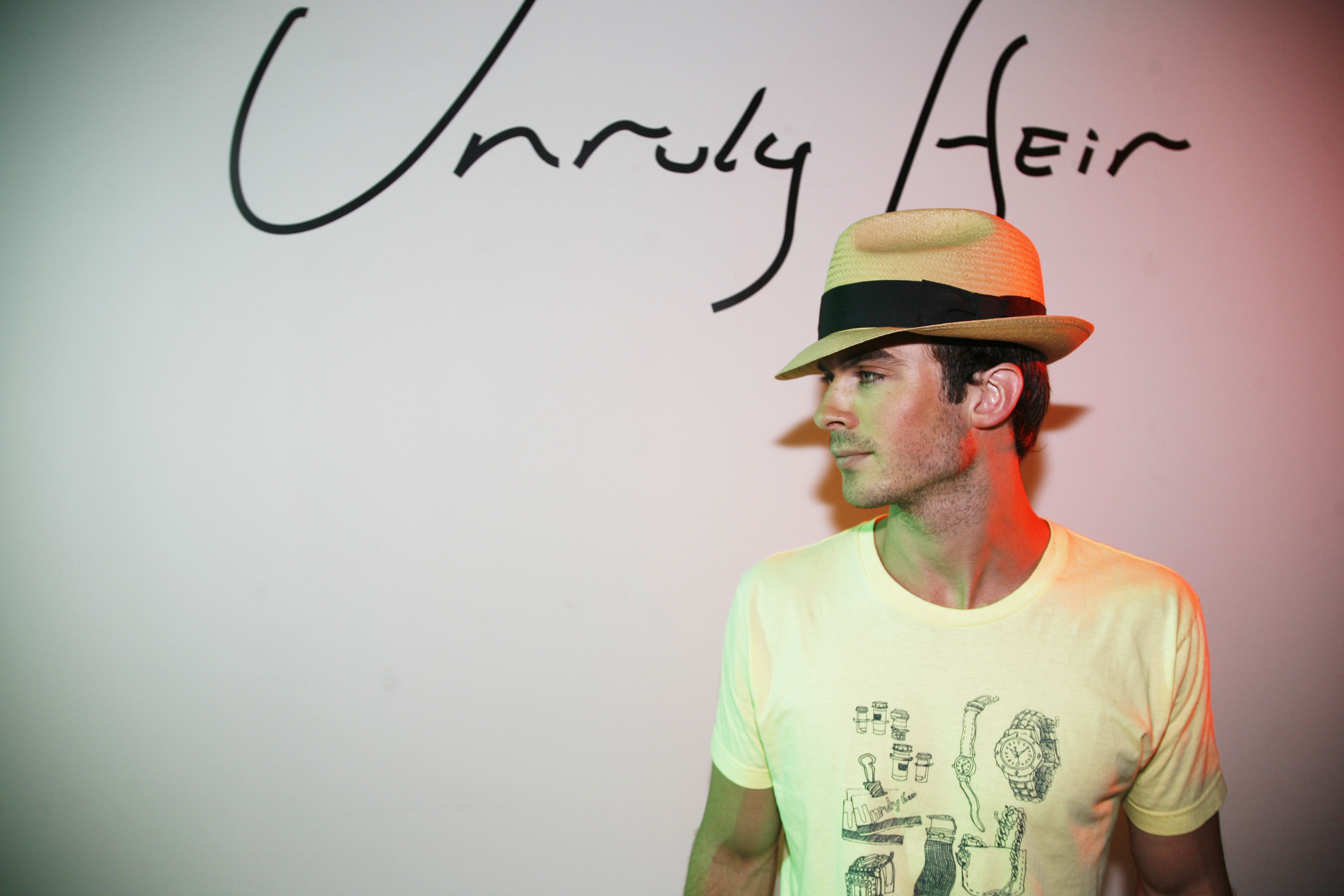 Ian Somerhalder wearing a hat and t-shirt HD Wallpaper