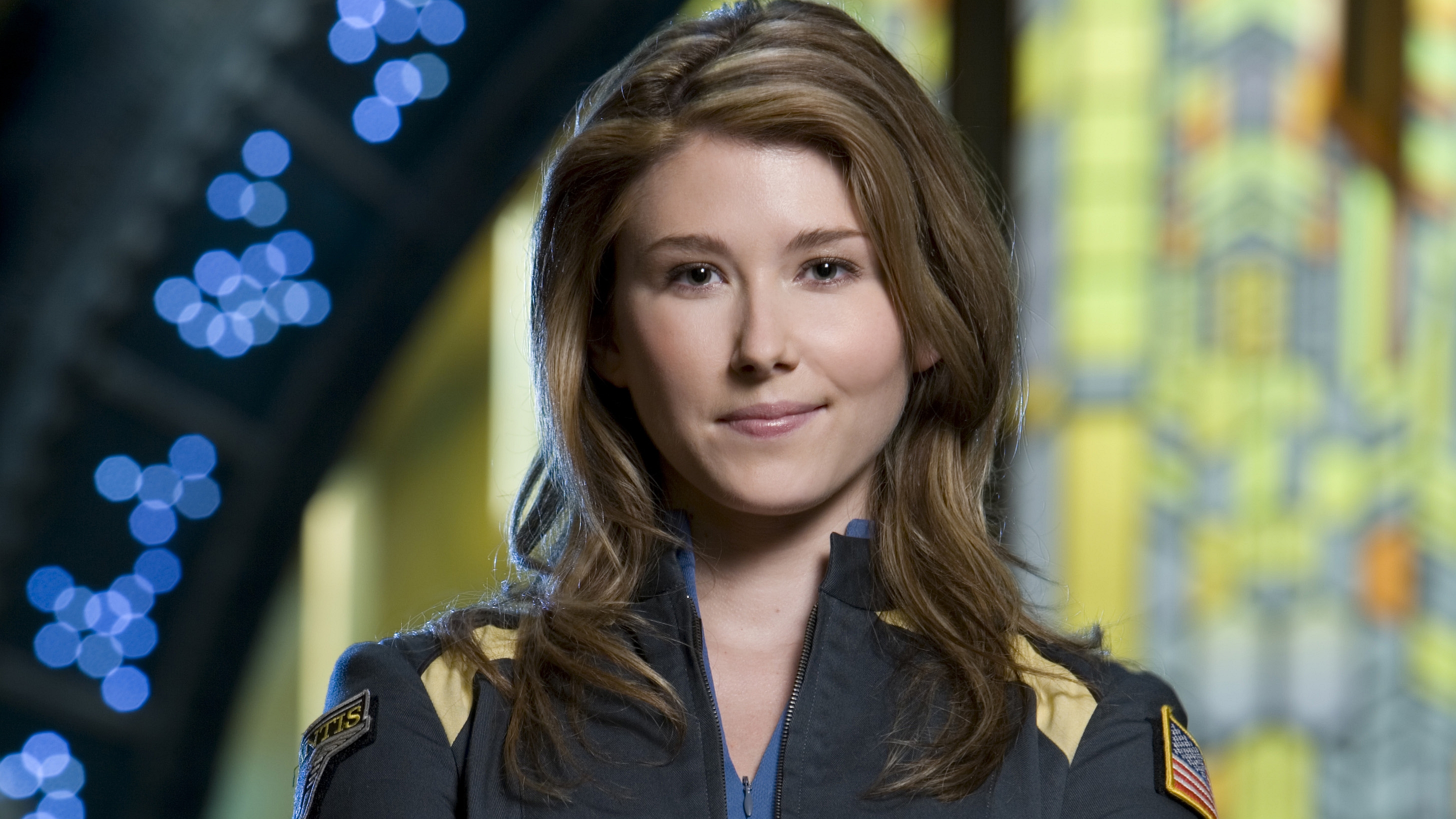 Jewel Staite in a Sci-Fi Uniform HD Wallpaper