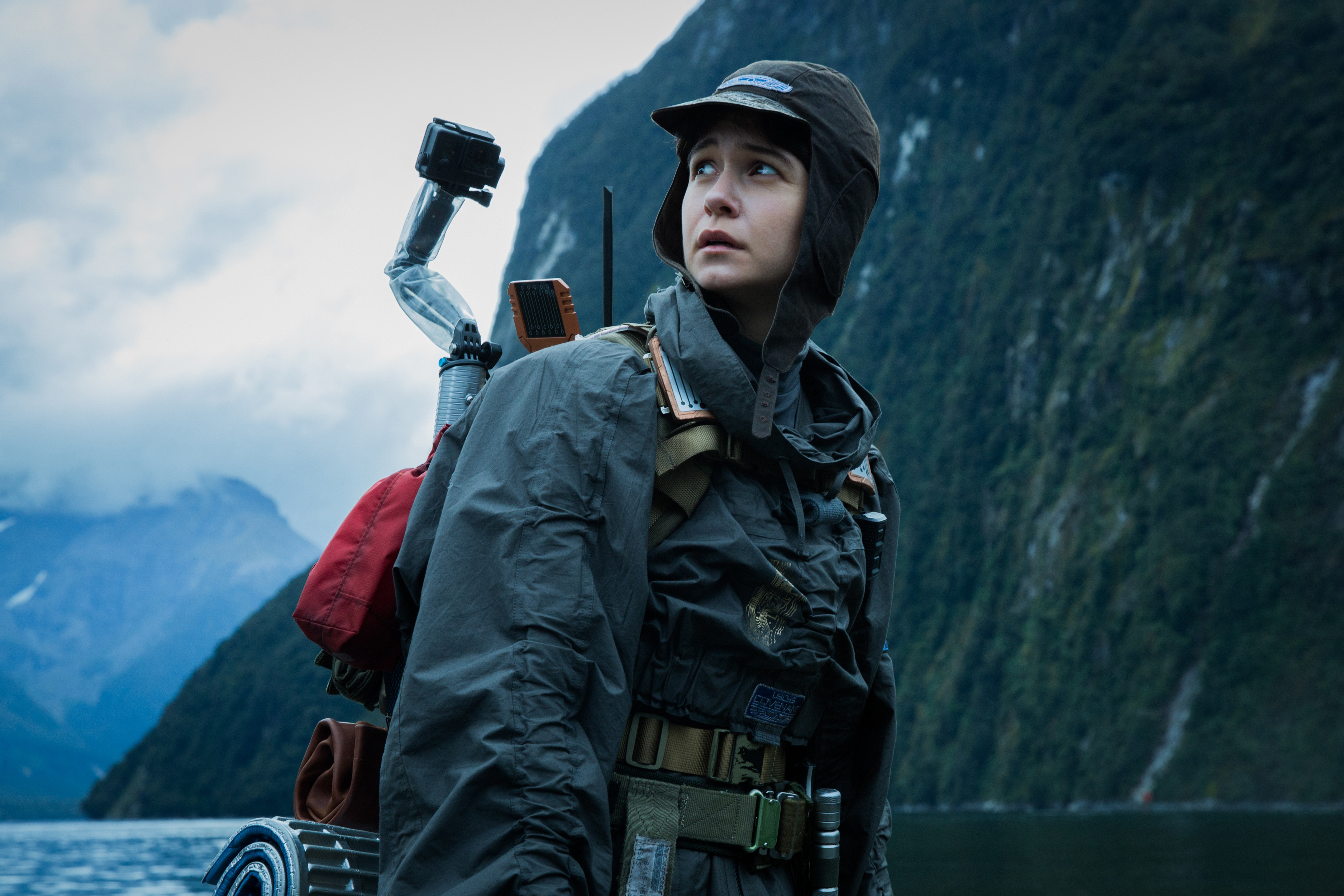 Katherine Waterston in a survival suit HD Wallpaper