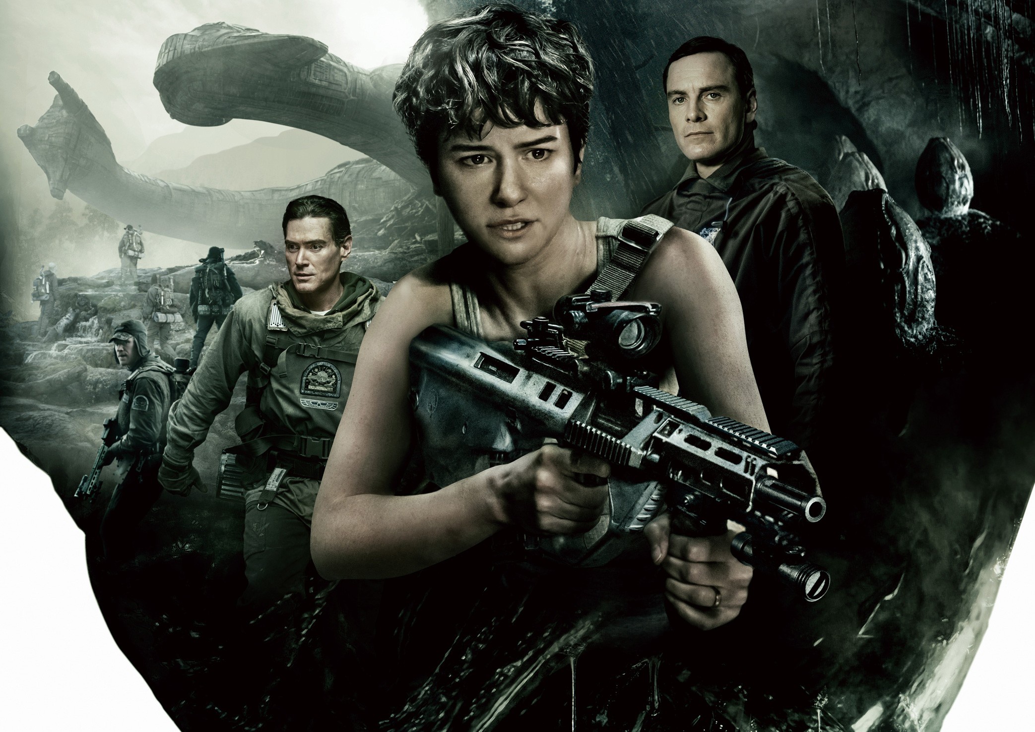 Katherine Waterston and Michael Fassbender in Alien: Covenant HD Wallpaper