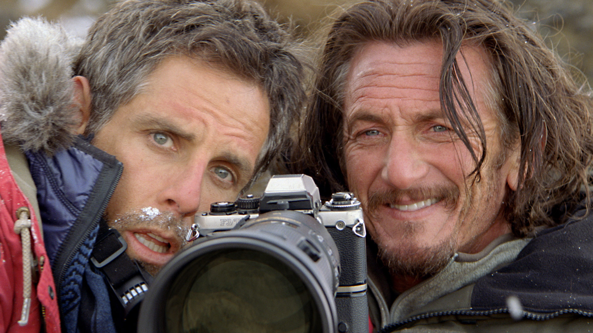 Sean Penn and Ben Stiller with a camera HD Wallpaper