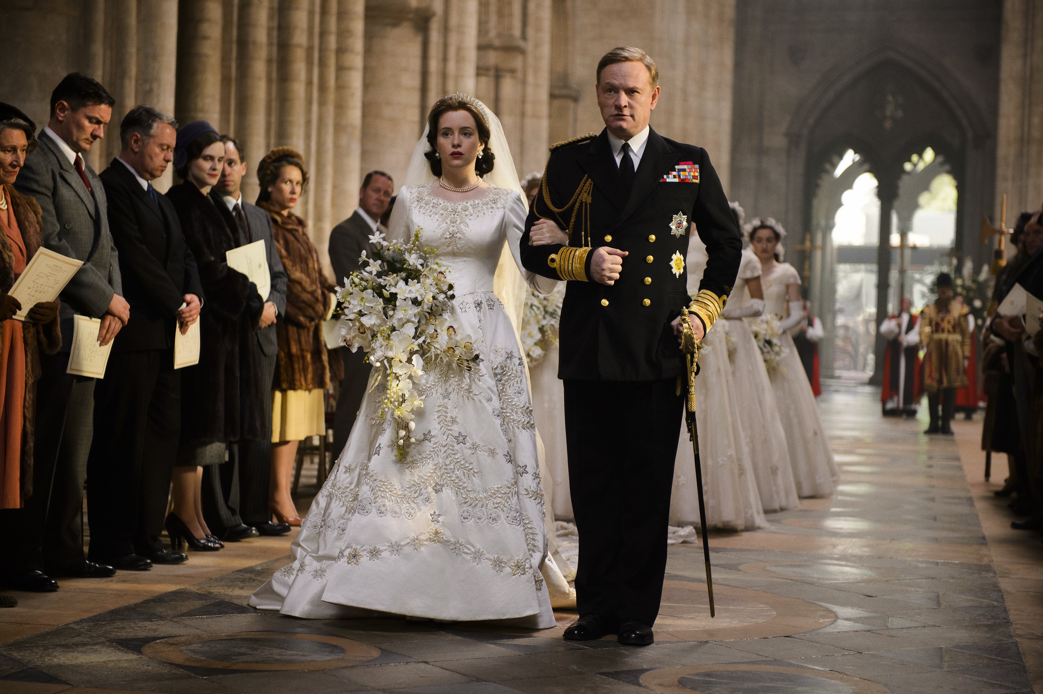 Claire Foy and husband at wedding HD Wallpaper