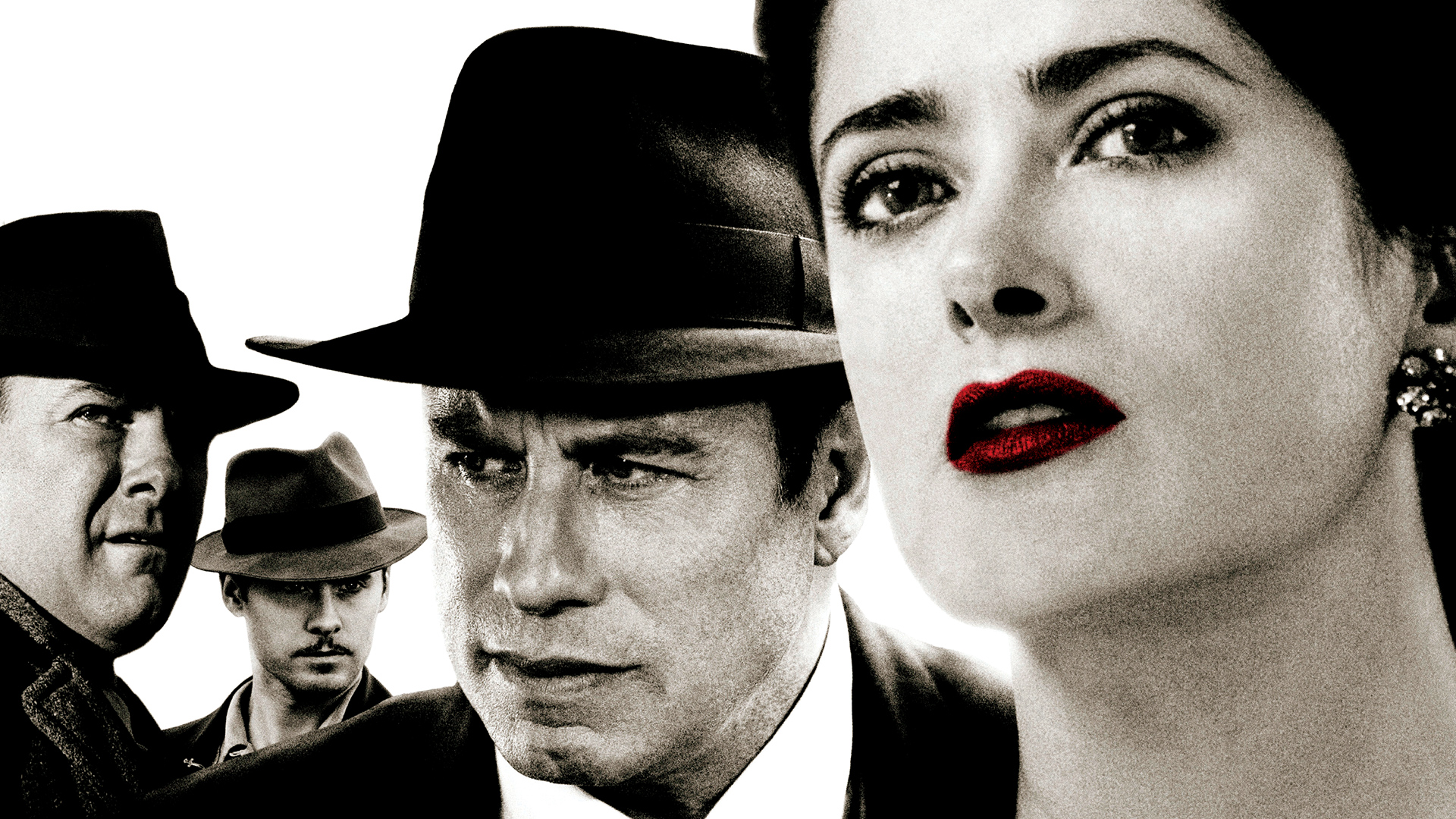 John Travolta and Salma Hayek in a film poster HD Wallpaper