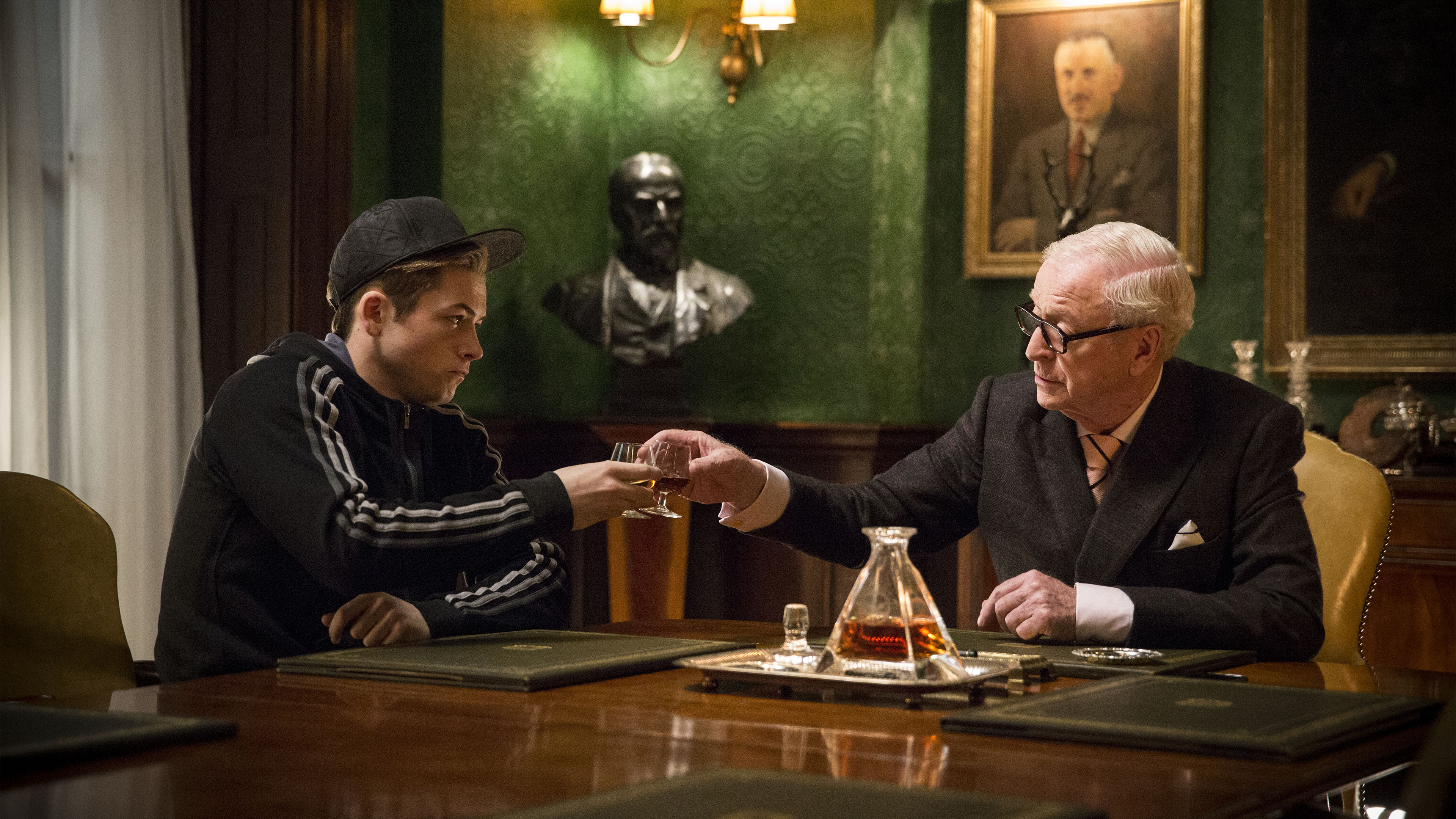 Taron Egerton and Michael Caine in Kingsman HD Wallpaper