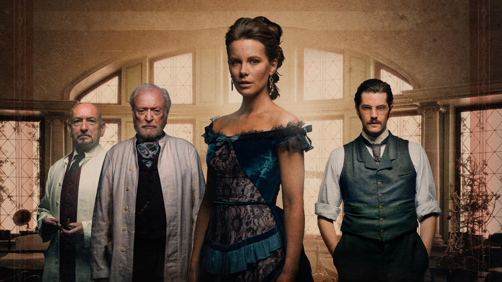 The Widow and three men in a room HD Wallpaper
