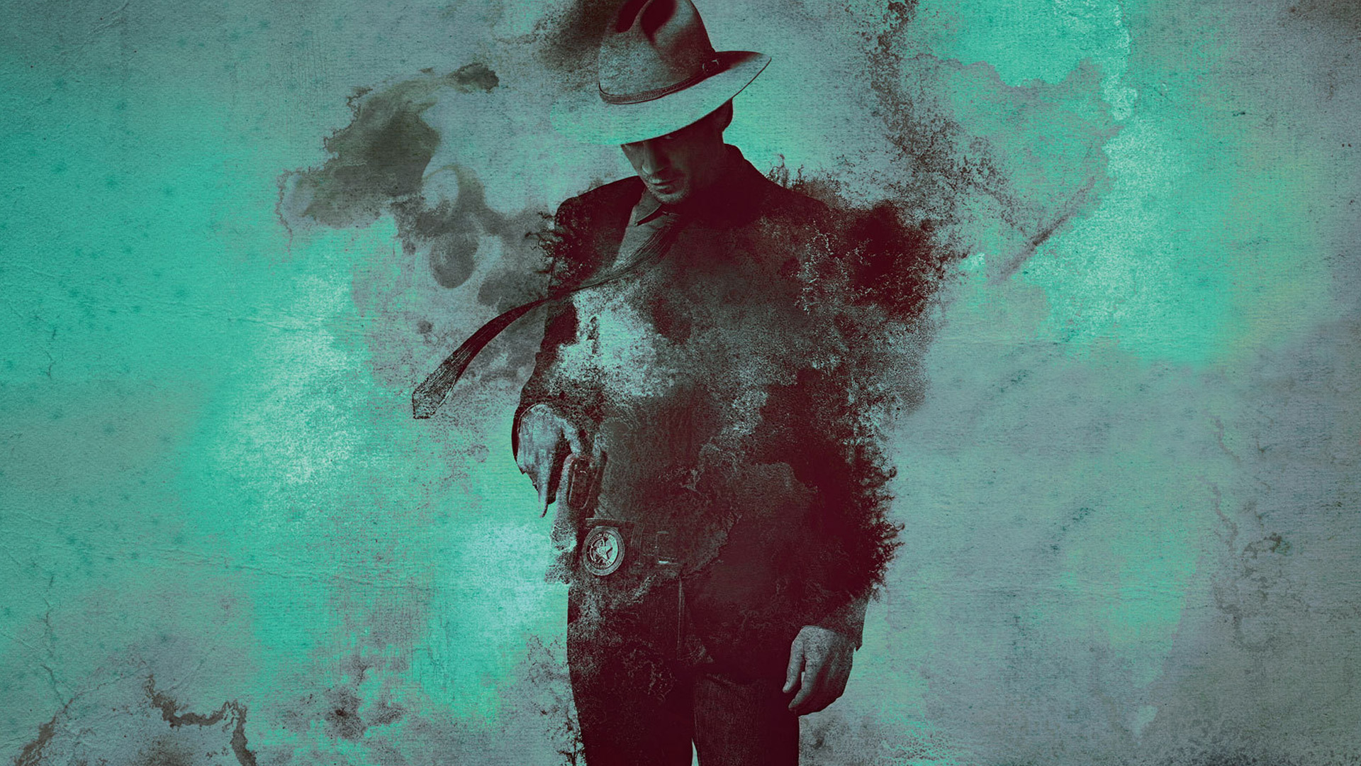 Timothy Olyphant as a dissolving detective HD Wallpaper