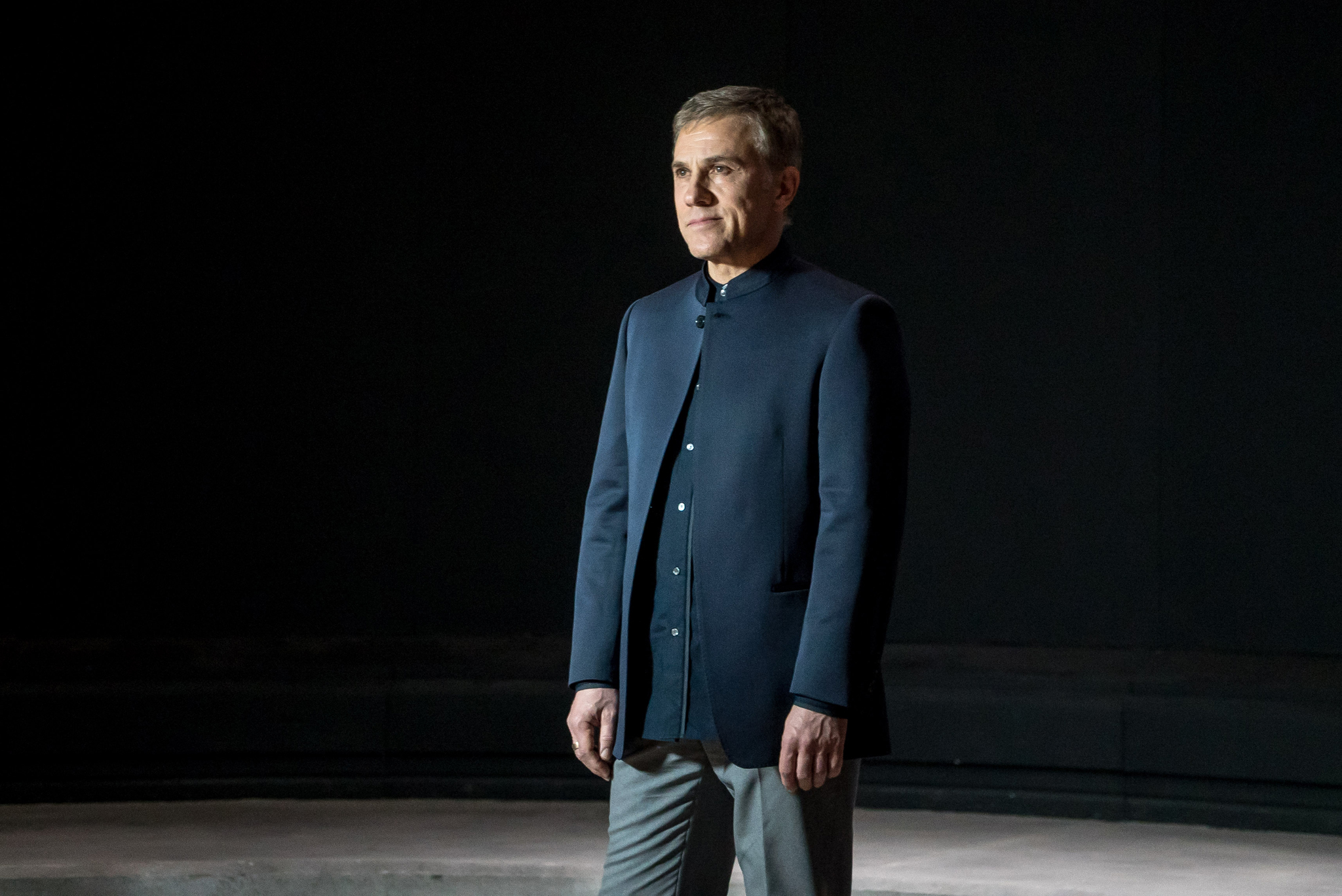 Christoph Waltz in a dark room HD Wallpaper