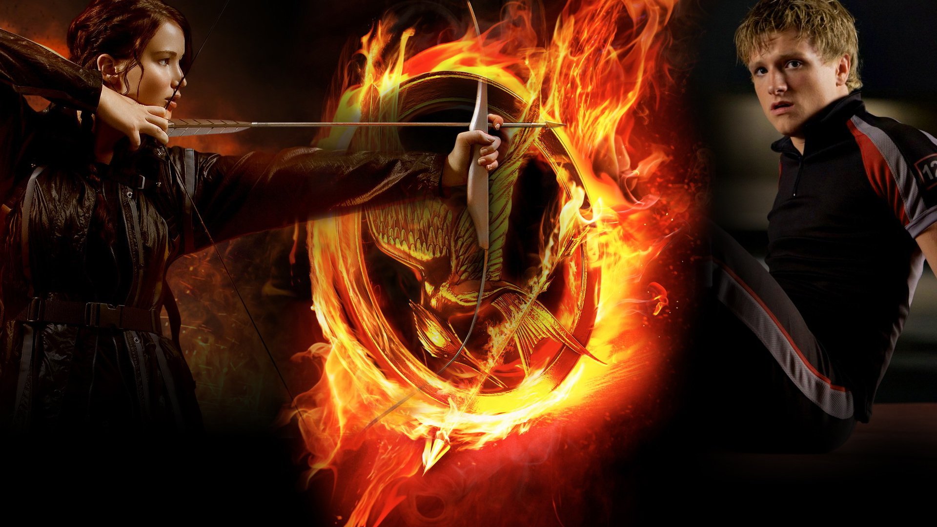 Katniss Everdeen and Peeta Mellark from The Hunger Games HD Wallpaper