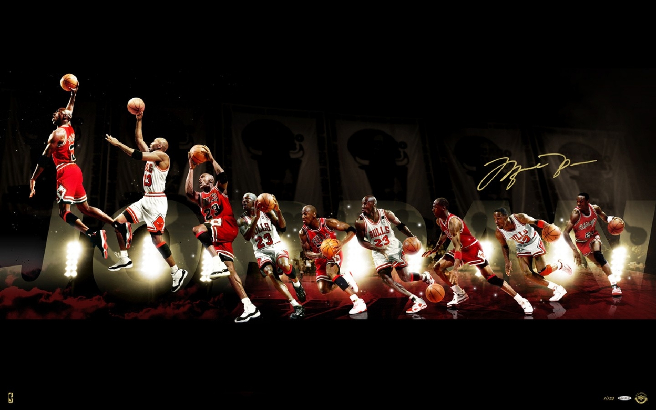 Michael Jordan Chicago Bulls montage HD Wallpaper