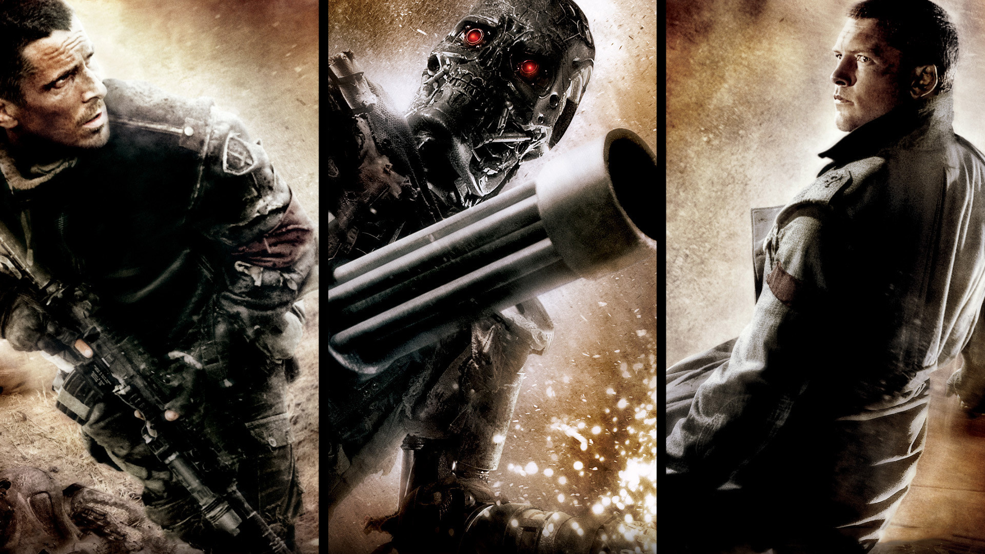 Terminator Salvation: John Connor and T-800 HD Wallpaper
