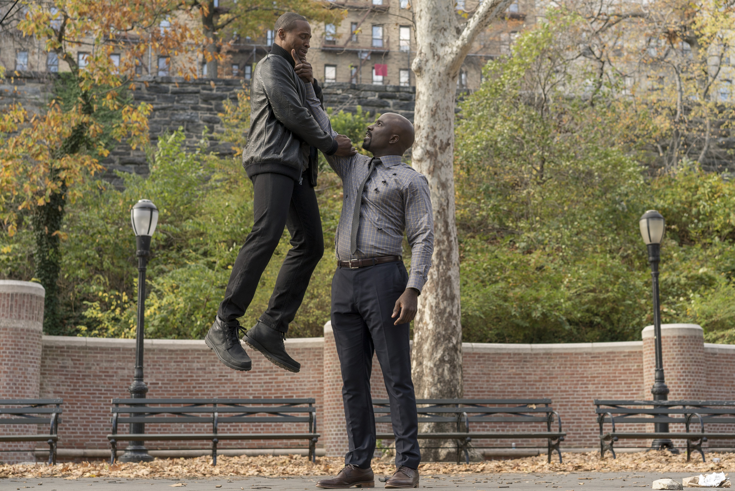 Mike Colter in a park HD Wallpaper