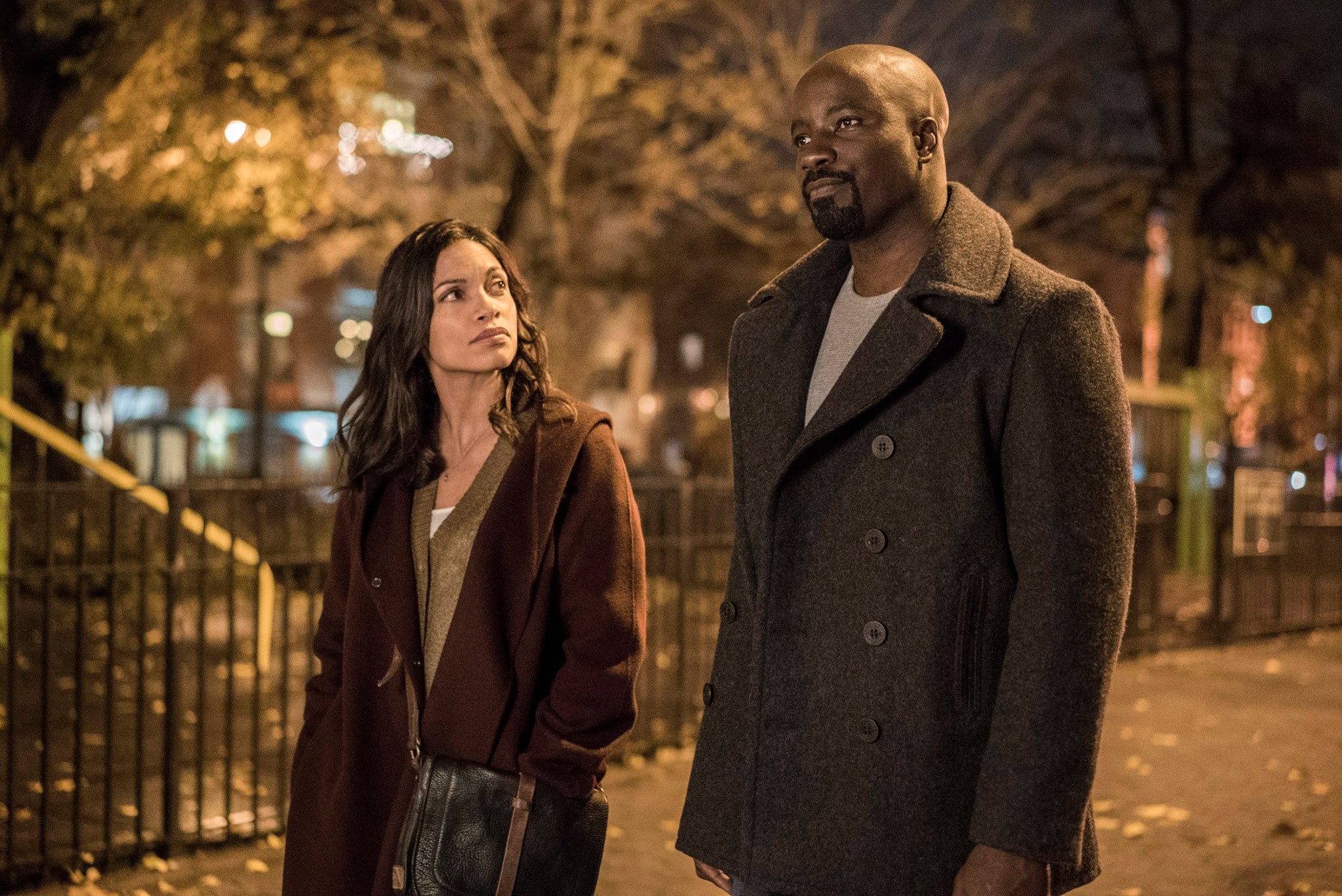 Mike Colter and Rosario Dawson in Luke Cage HD Wallpaper
