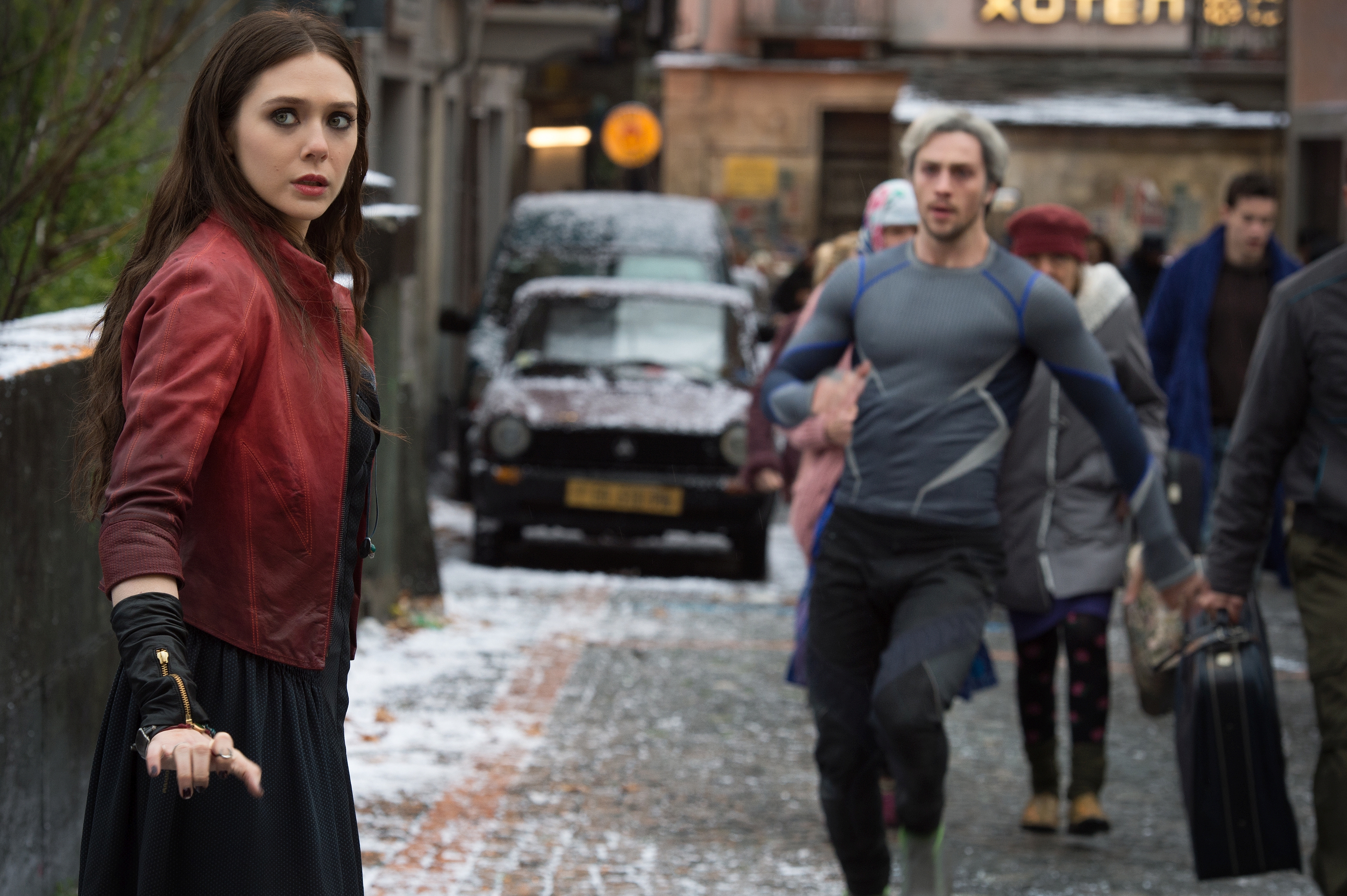 Scarlet Witch and Quicksilver from Avengers: Age of Ultron HD Wallpaper