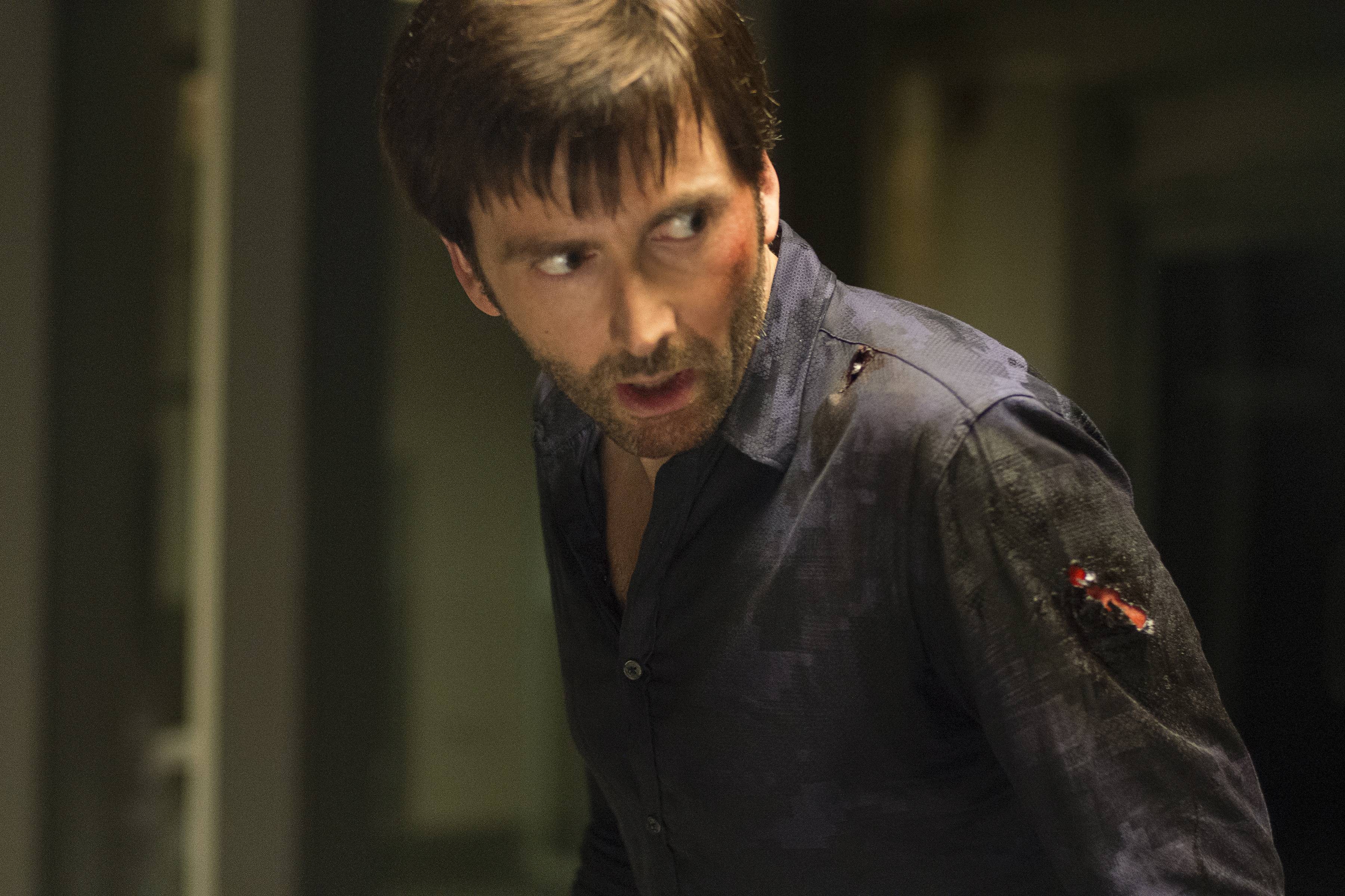 David Tennant in Dark Blue Shirt HD Wallpaper