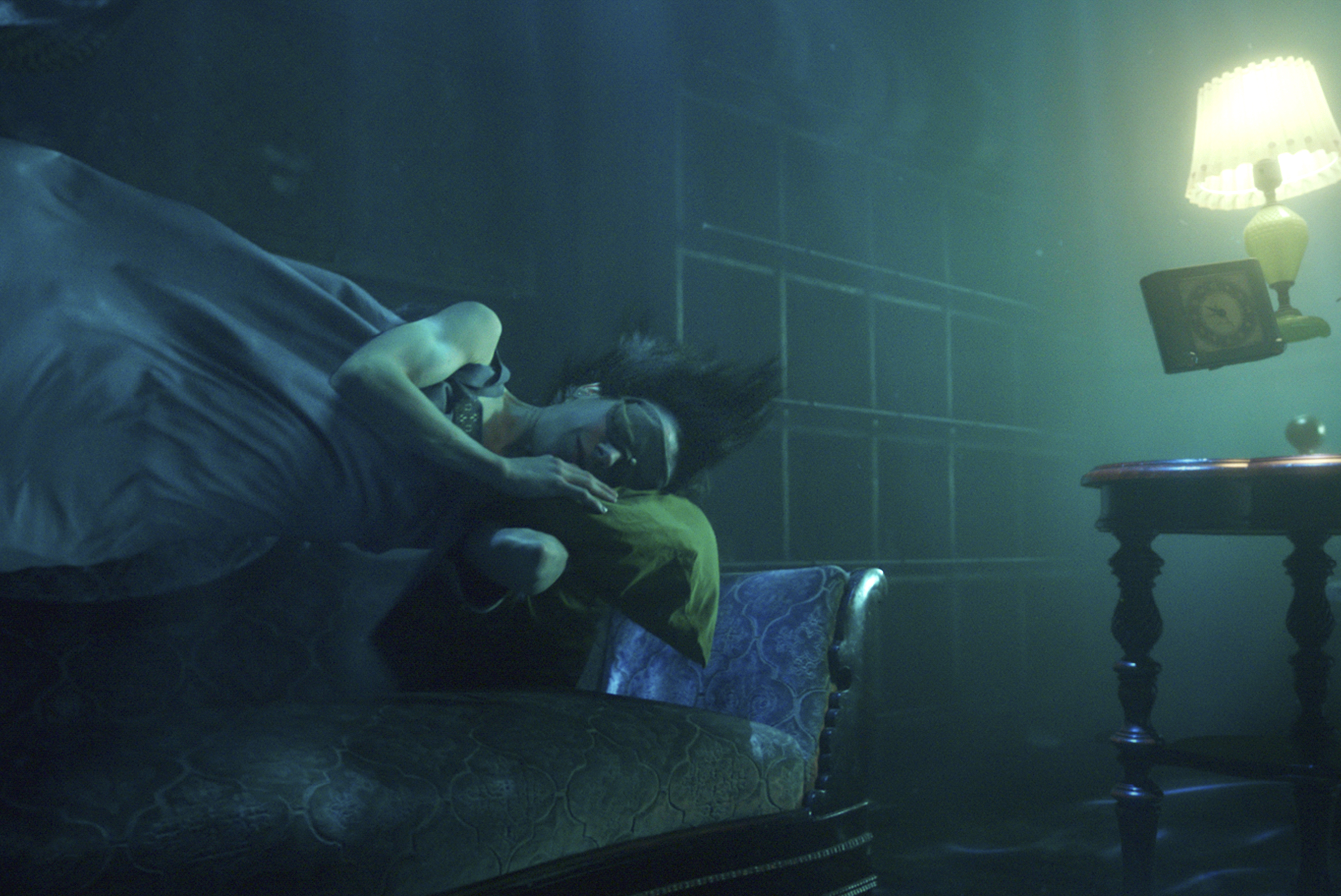 Sally Hawkins underwater in a surreal room HD Wallpaper