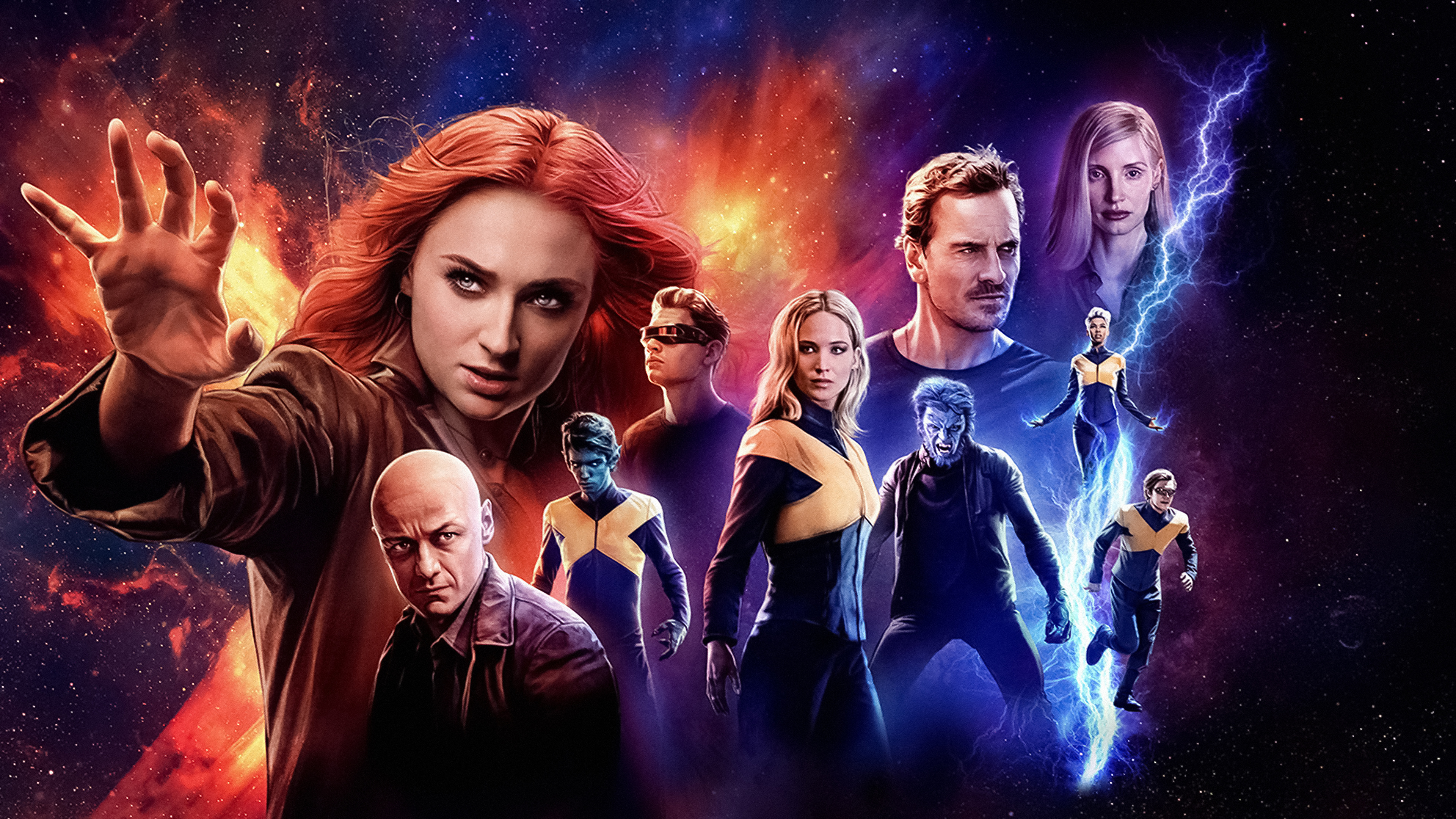 X-Men: Dark Phoenix movie poster HD Wallpaper