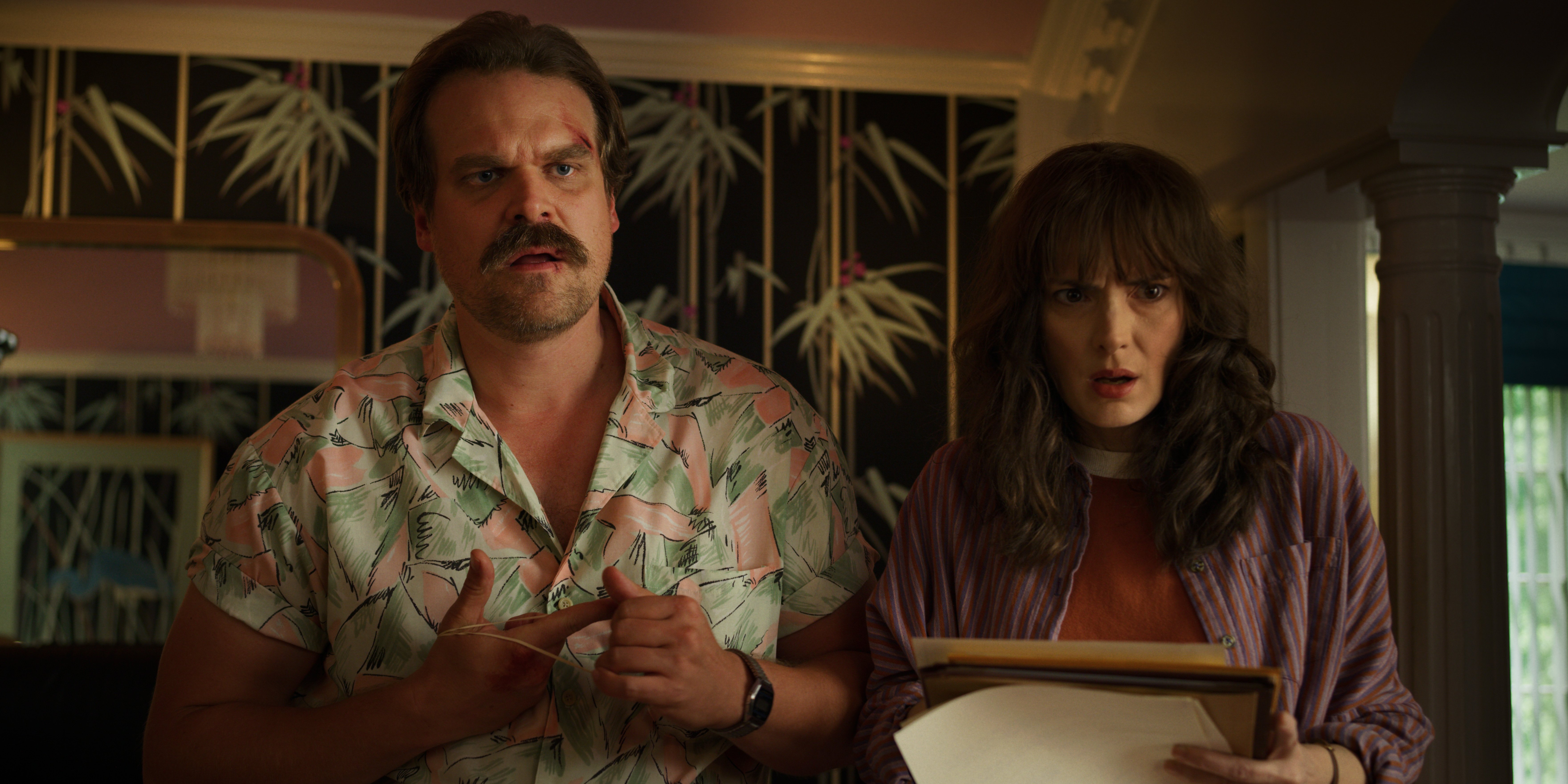 Jim Hopper and Joyce Byers from Stranger Things HD Wallpaper