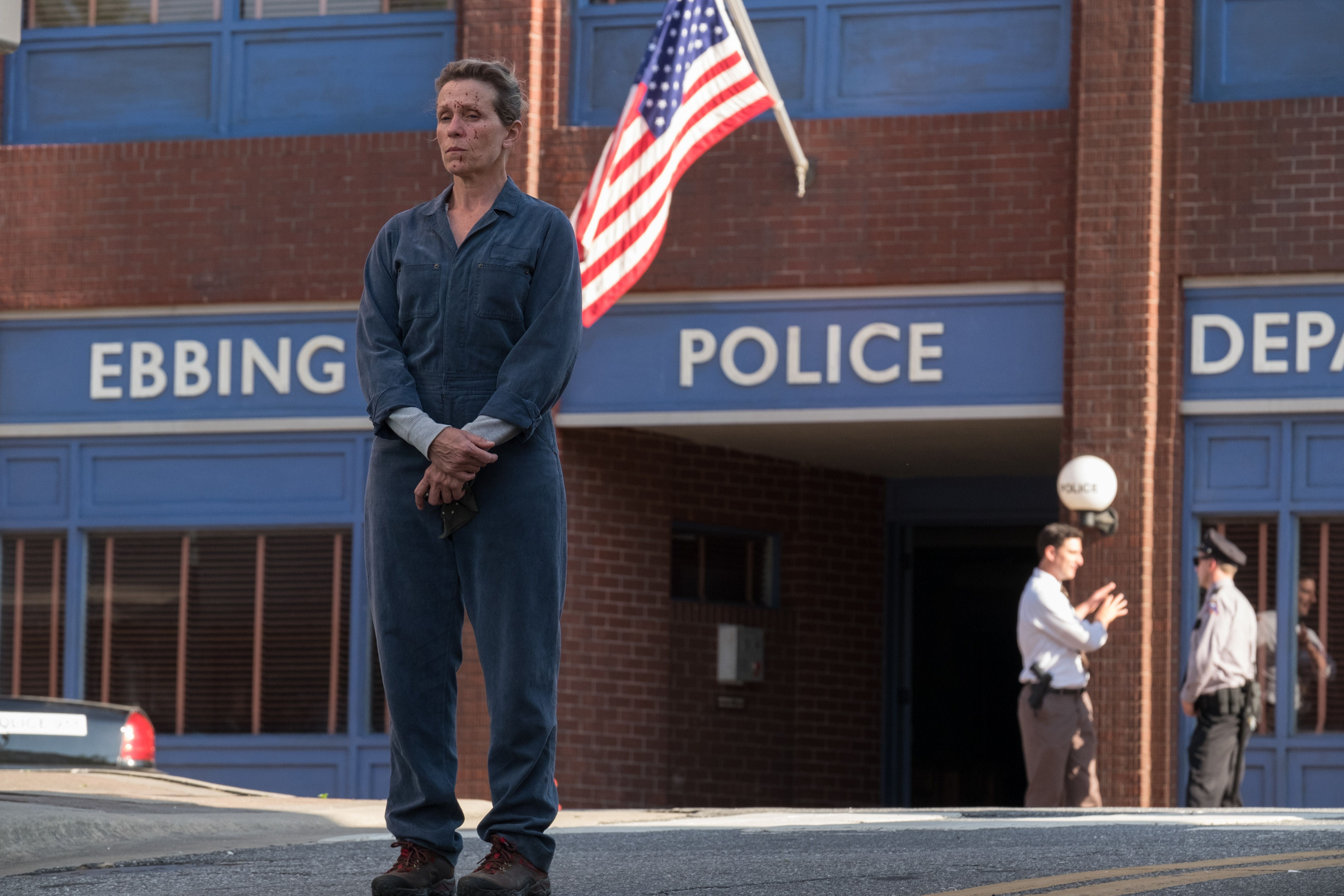 Frances McDormand at Ebbing Police Department HD Wallpaper