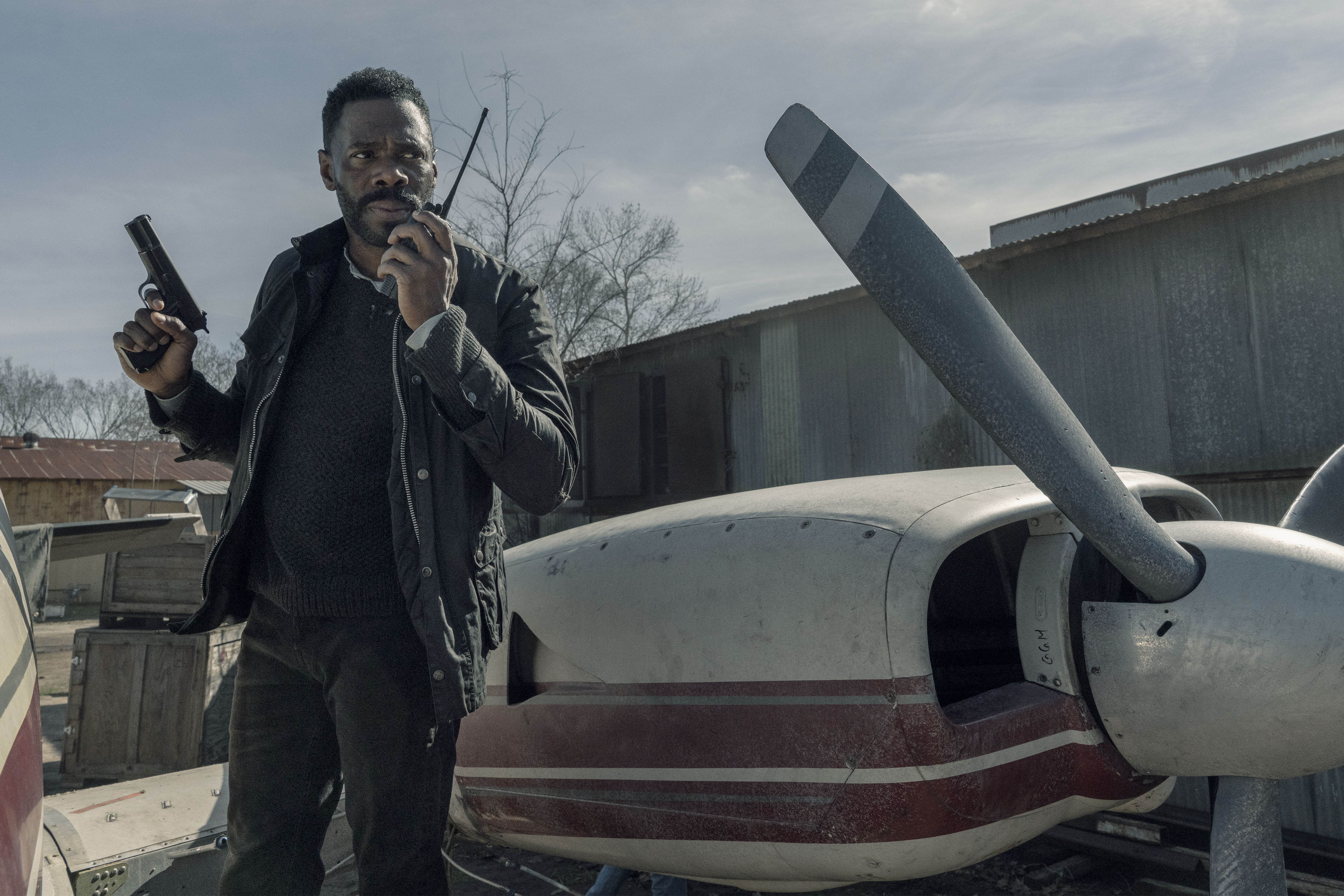 Colman Domingo with a gun and radio HD Wallpaper