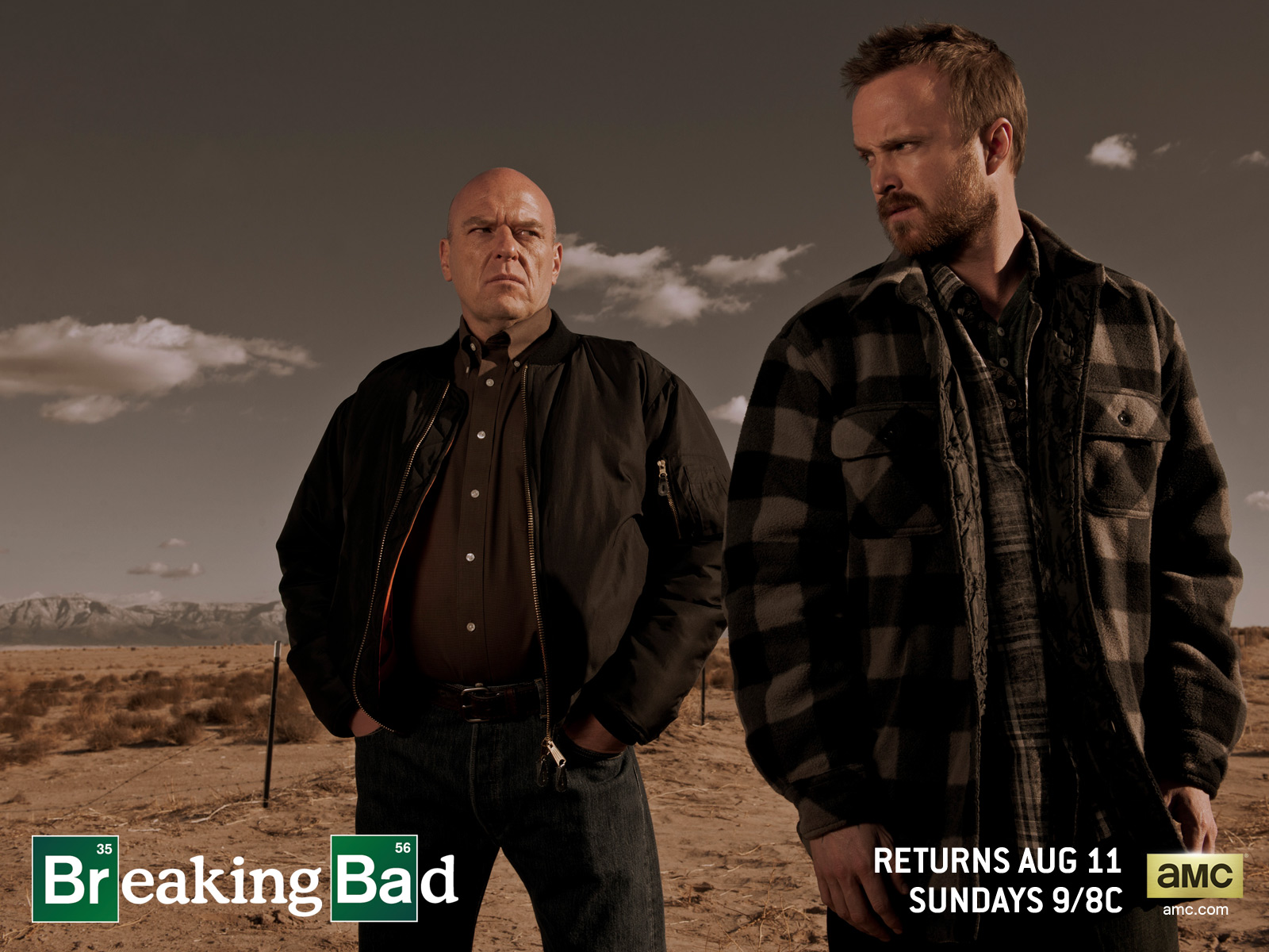 Dean Norris and Aaron Paul from Breaking Bad HD Wallpaper