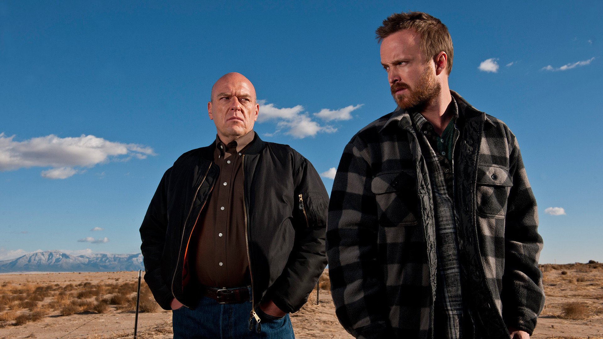 Dean Norris and Aaron Paul in Breaking Bad HD Wallpaper