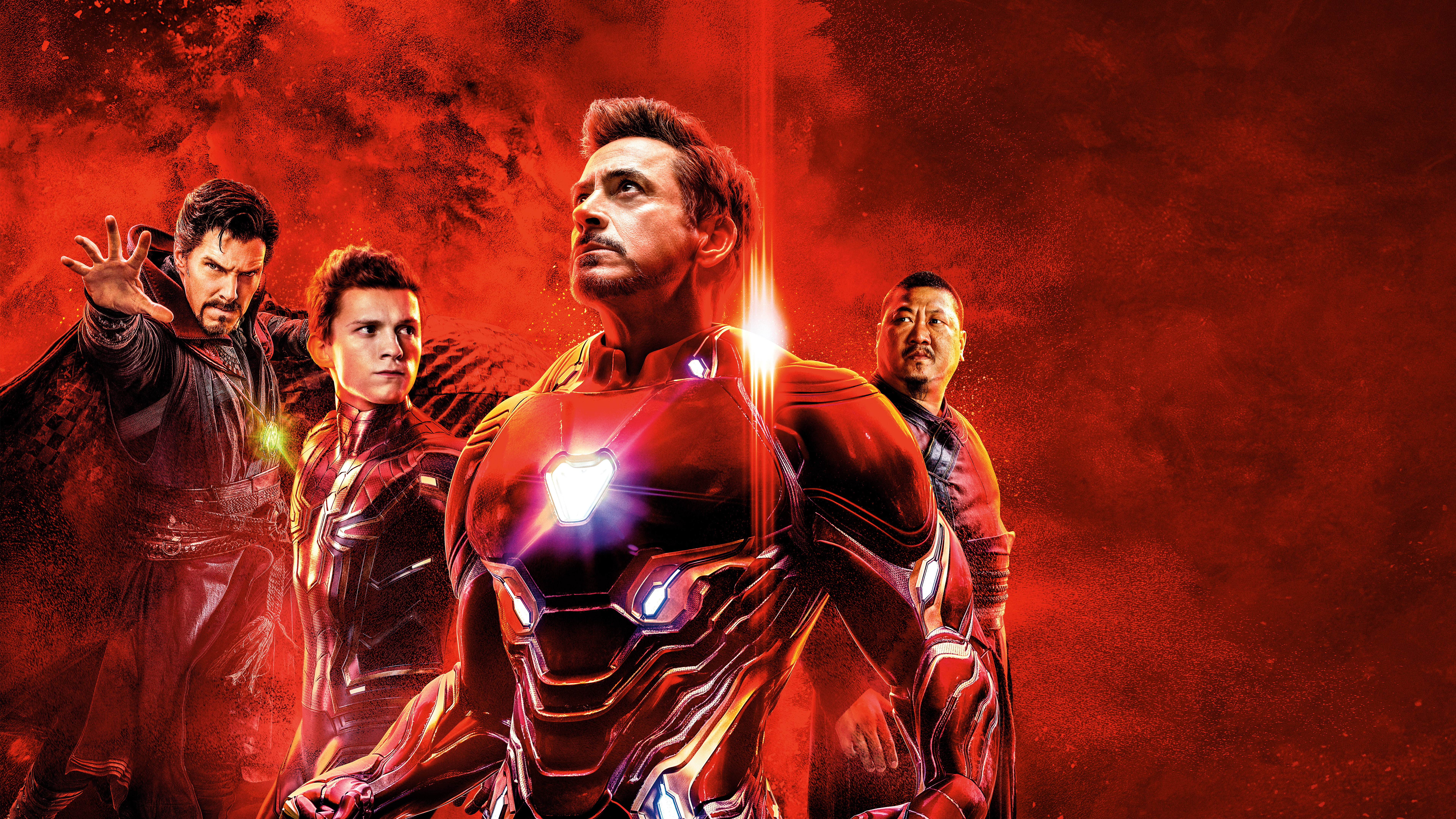 Doctor Strange, Spider-Man, Iron Man, and Wong from Avengers HD Wallpaper