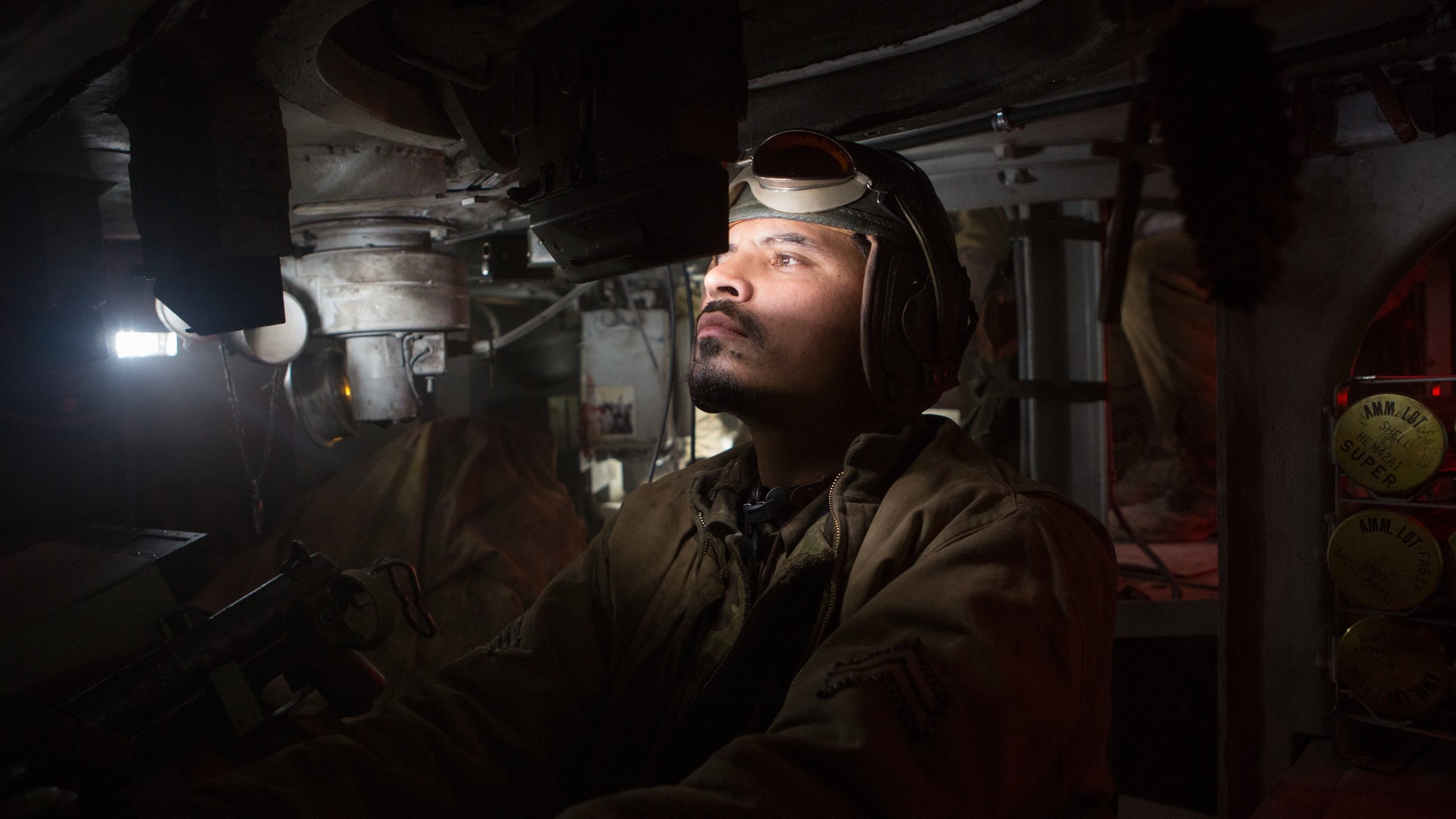 Michael Peña in a tank HD Wallpaper