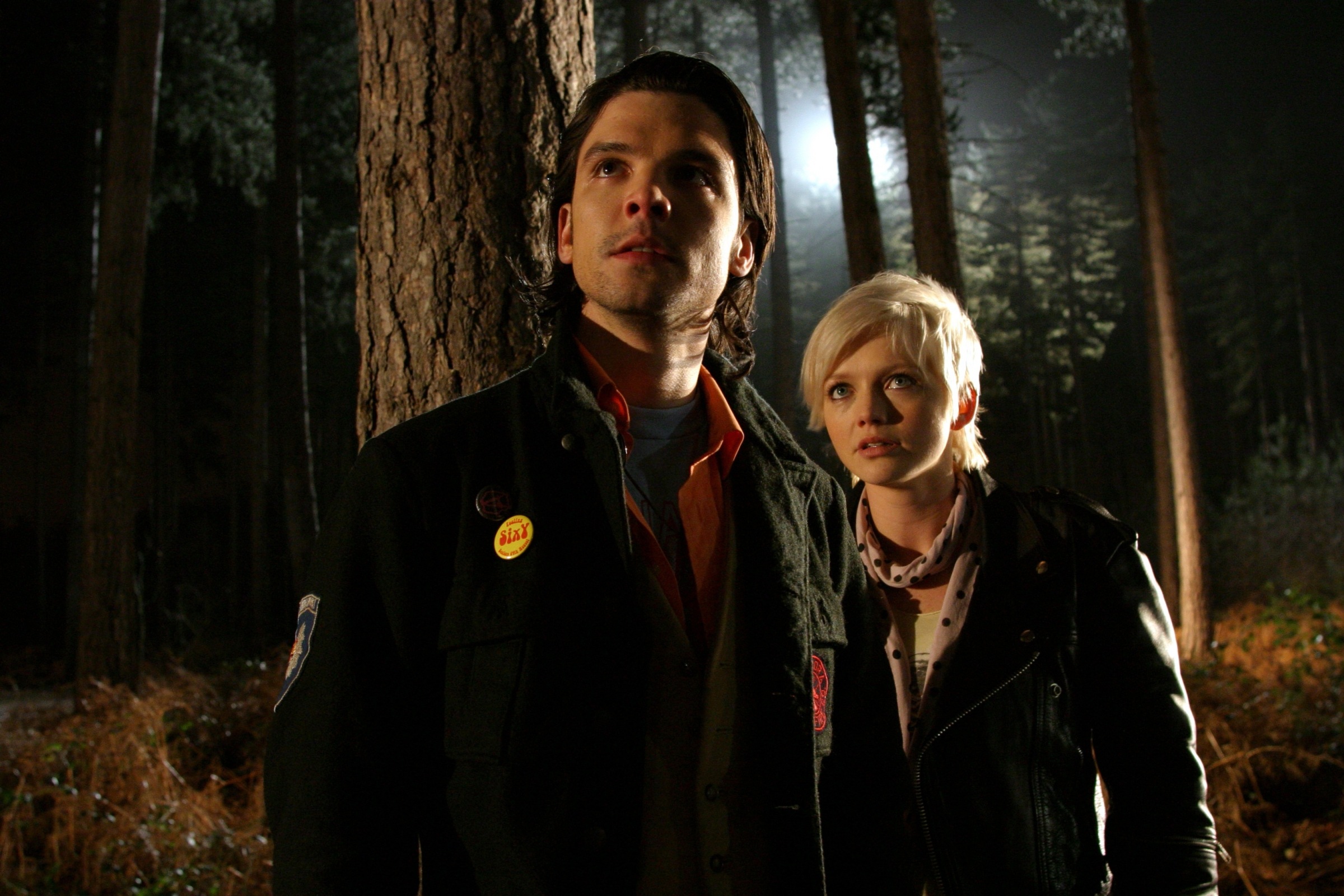 Hannah Spearritt in a forest at night HD Wallpaper