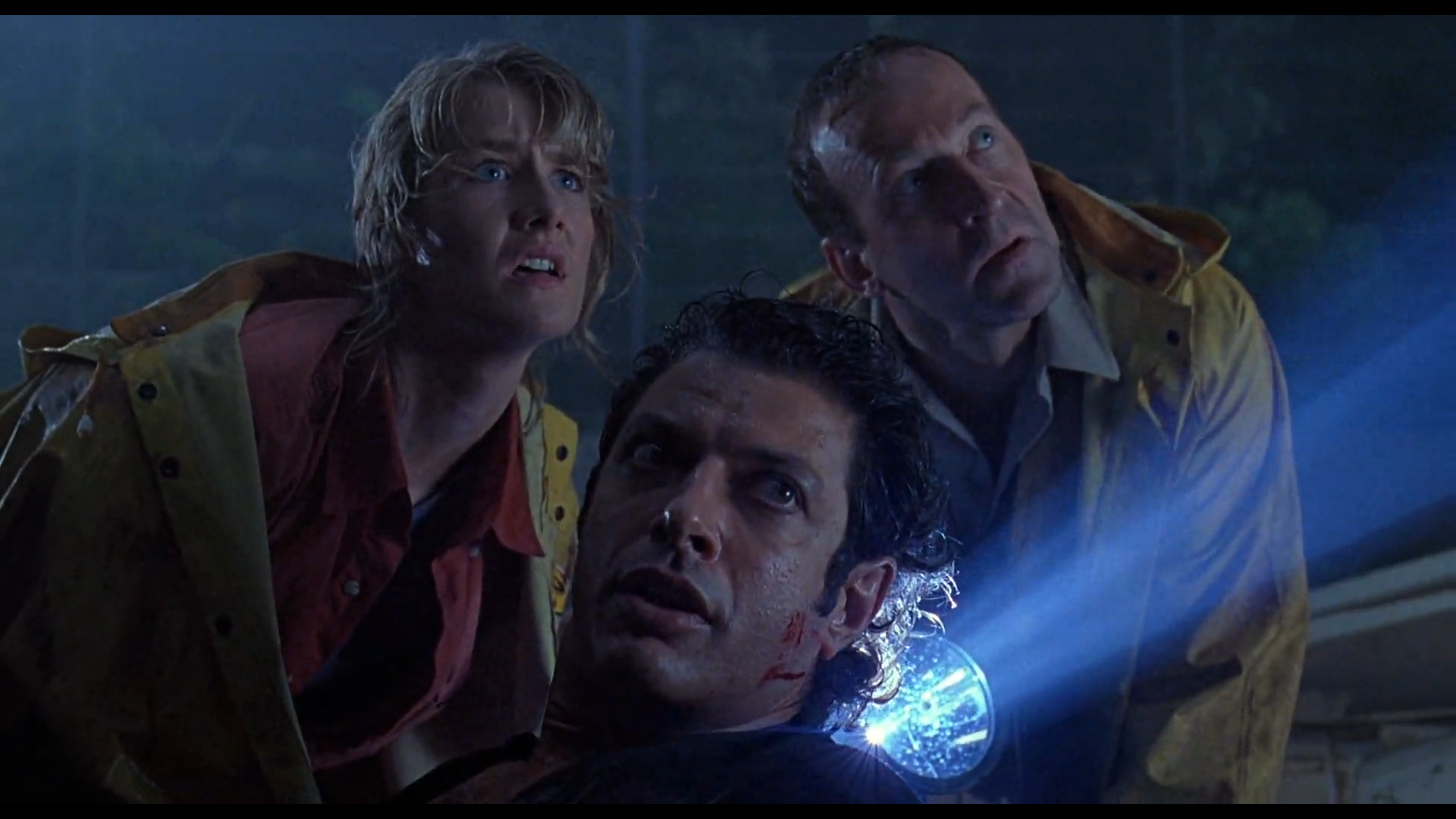 Jeff Goldblum and two others in Jurassic Park HD Wallpaper
