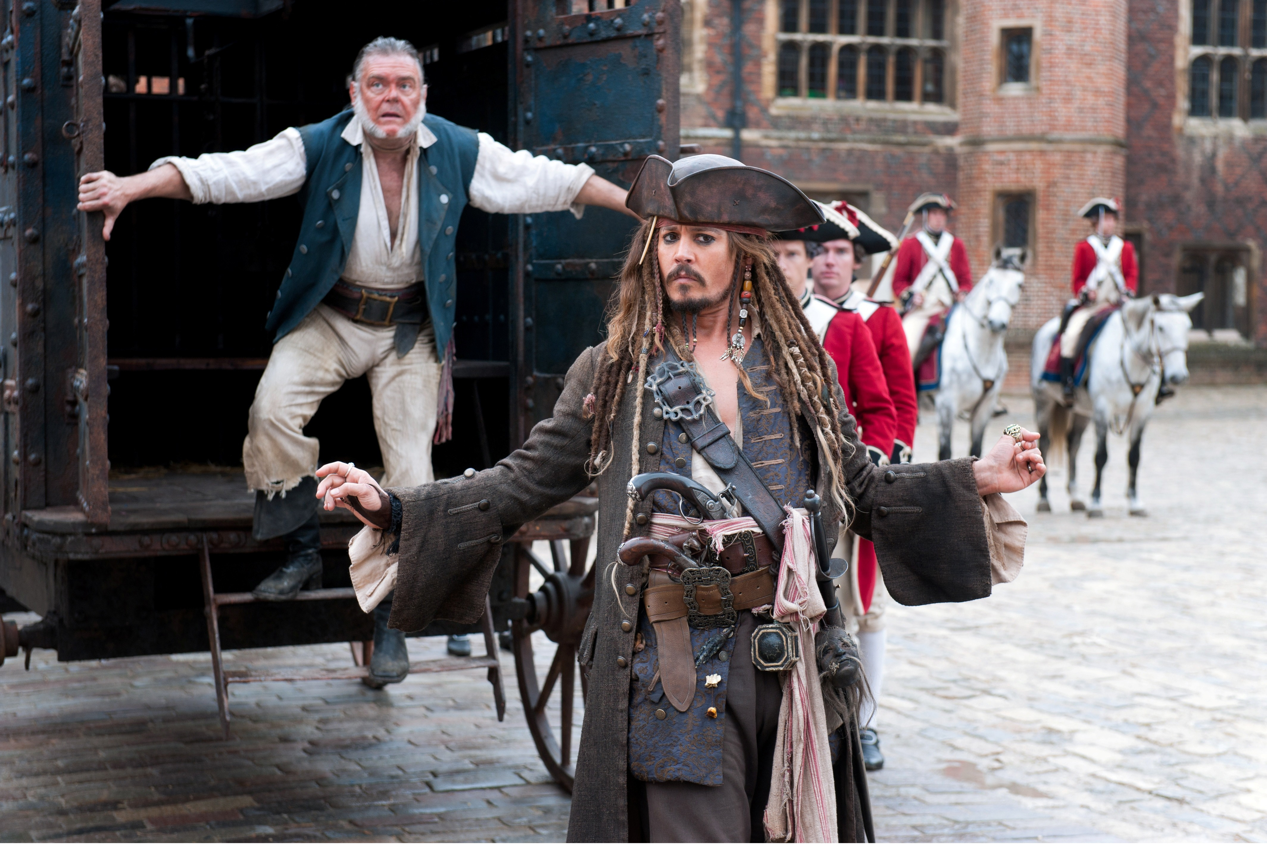 Captain Jack Sparrow and Mr. Gibbs from Pirates of the Caribbean HD Wallpaper
