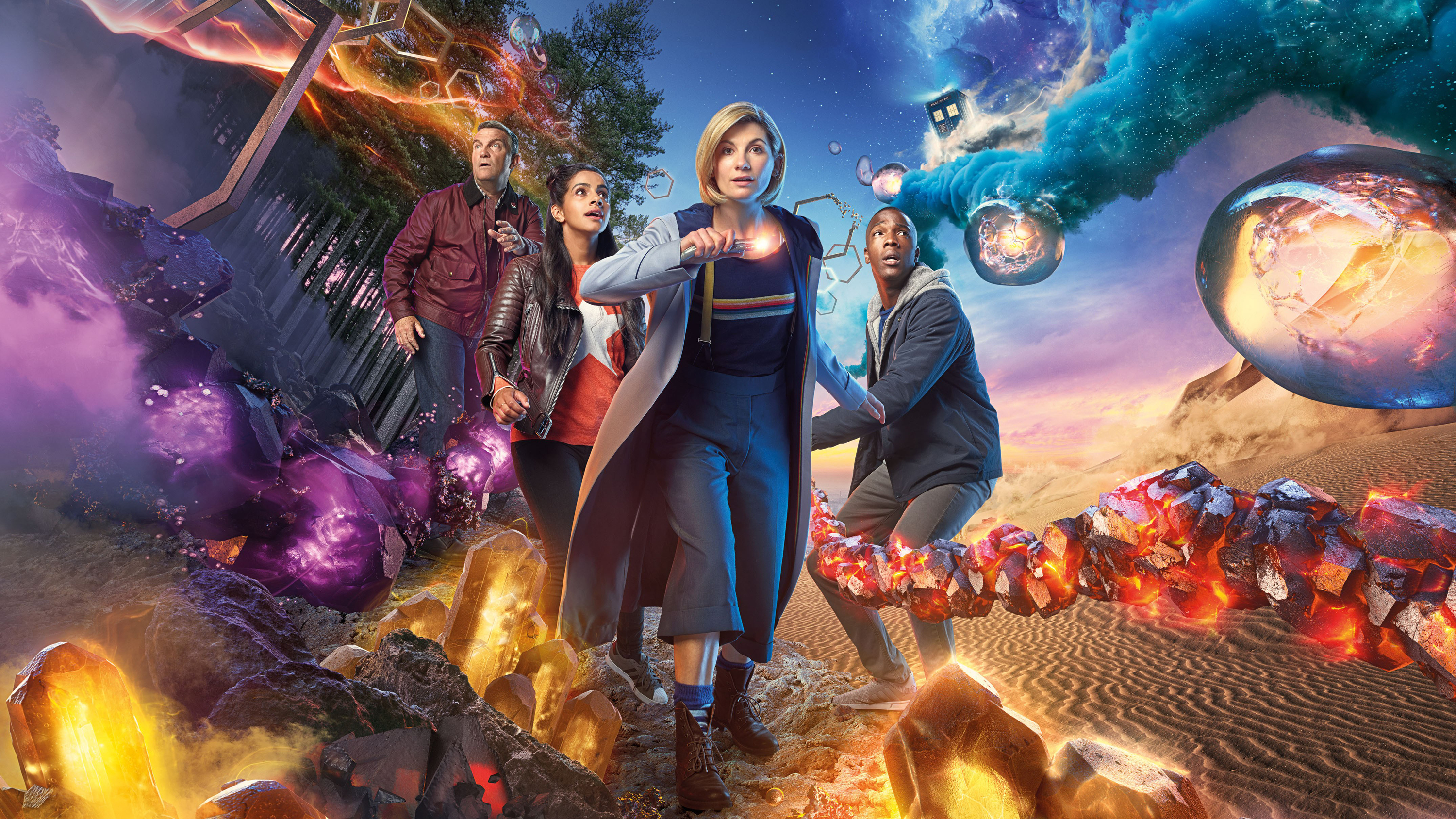 Doctor Who: The Thirteenth Doctor and companions HD Wallpaper