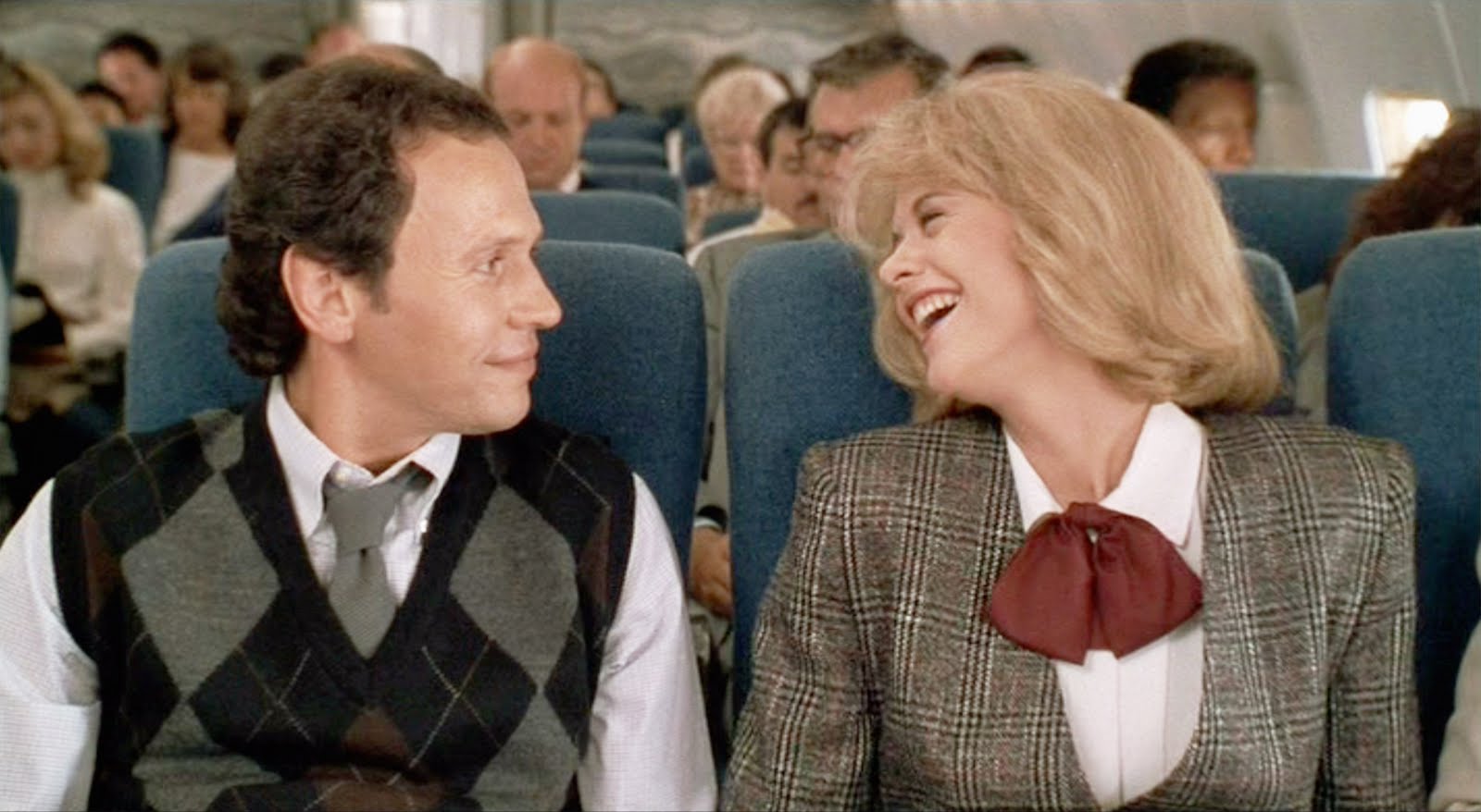 Billy Crystal and Meg Ryan on an airplane HD Wallpaper