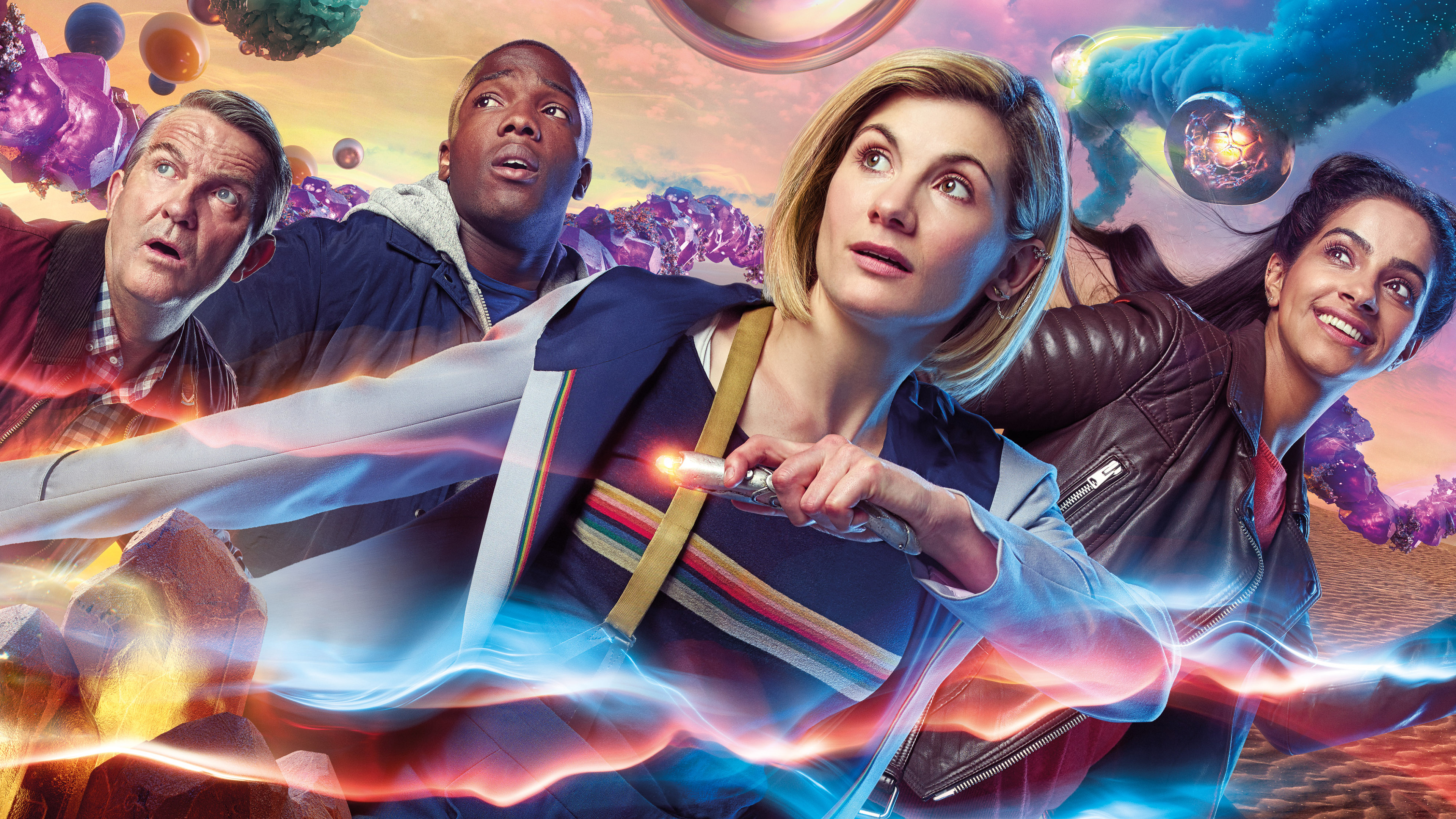 Doctor Who: The Thirteenth Doctor and Companions HD Wallpaper
