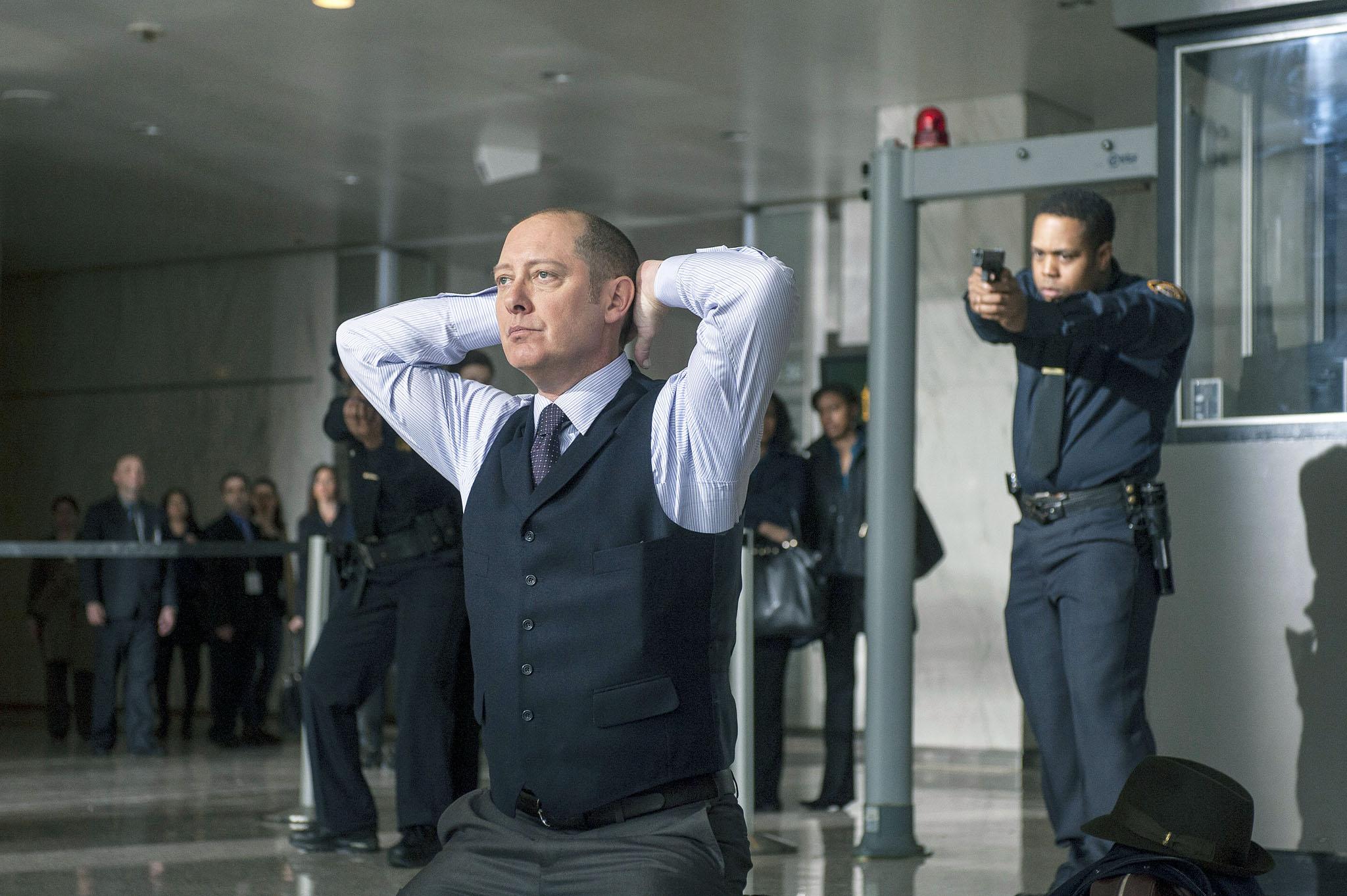 James Spader in a scene with police HD Wallpaper