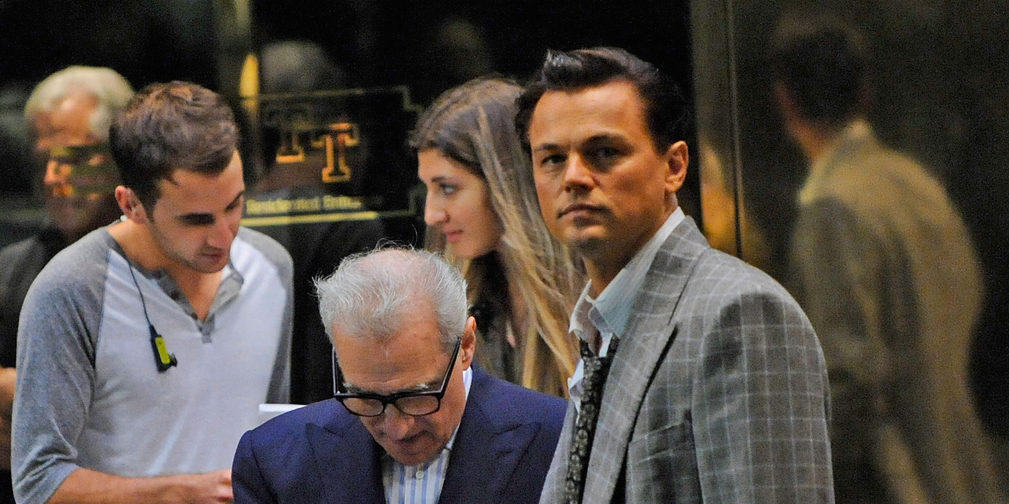 Leonardo DiCaprio and Martin Scorsese on set HD Wallpaper