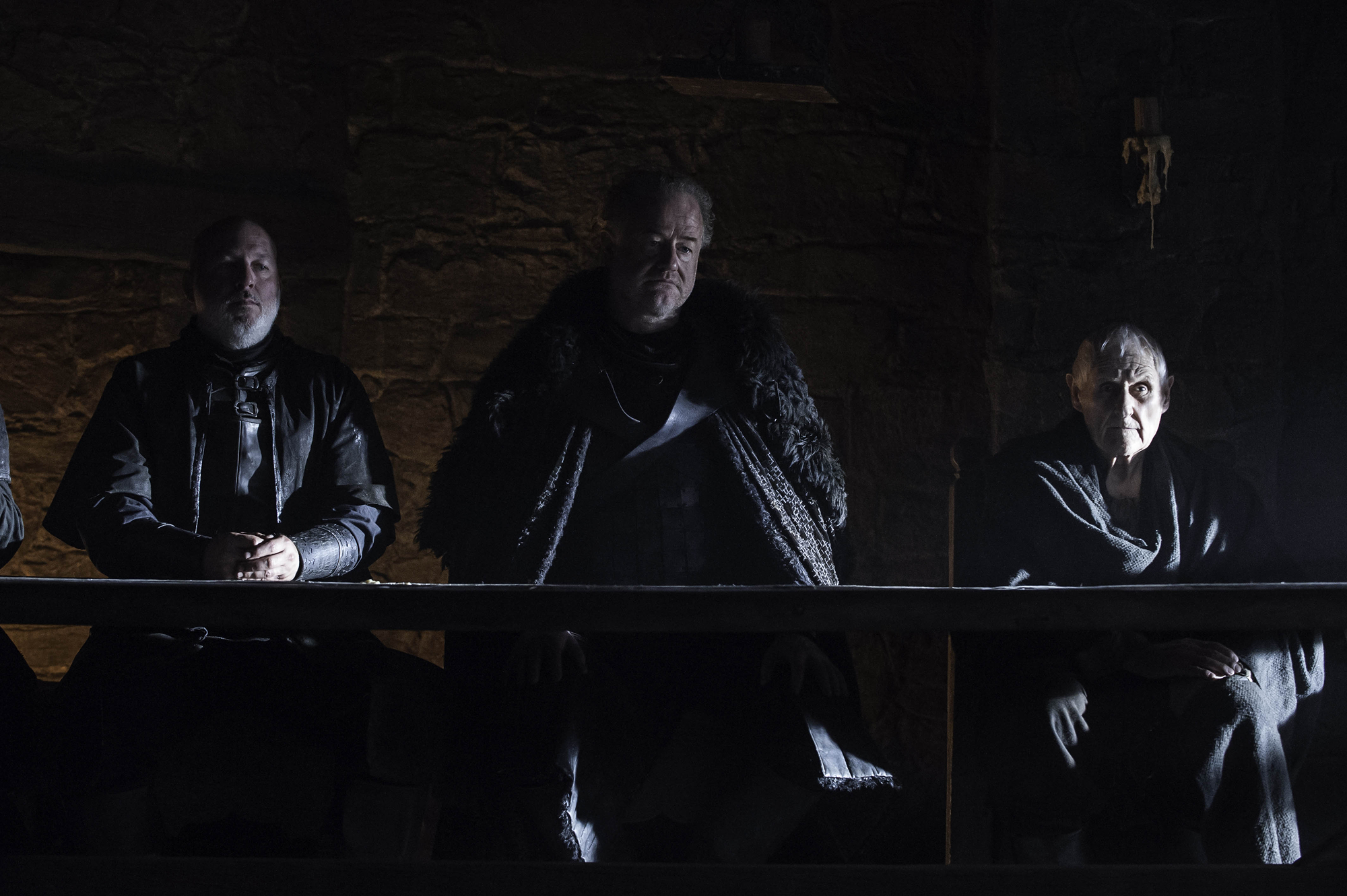 Owen Teale and two other men in dark clothing HD Wallpaper